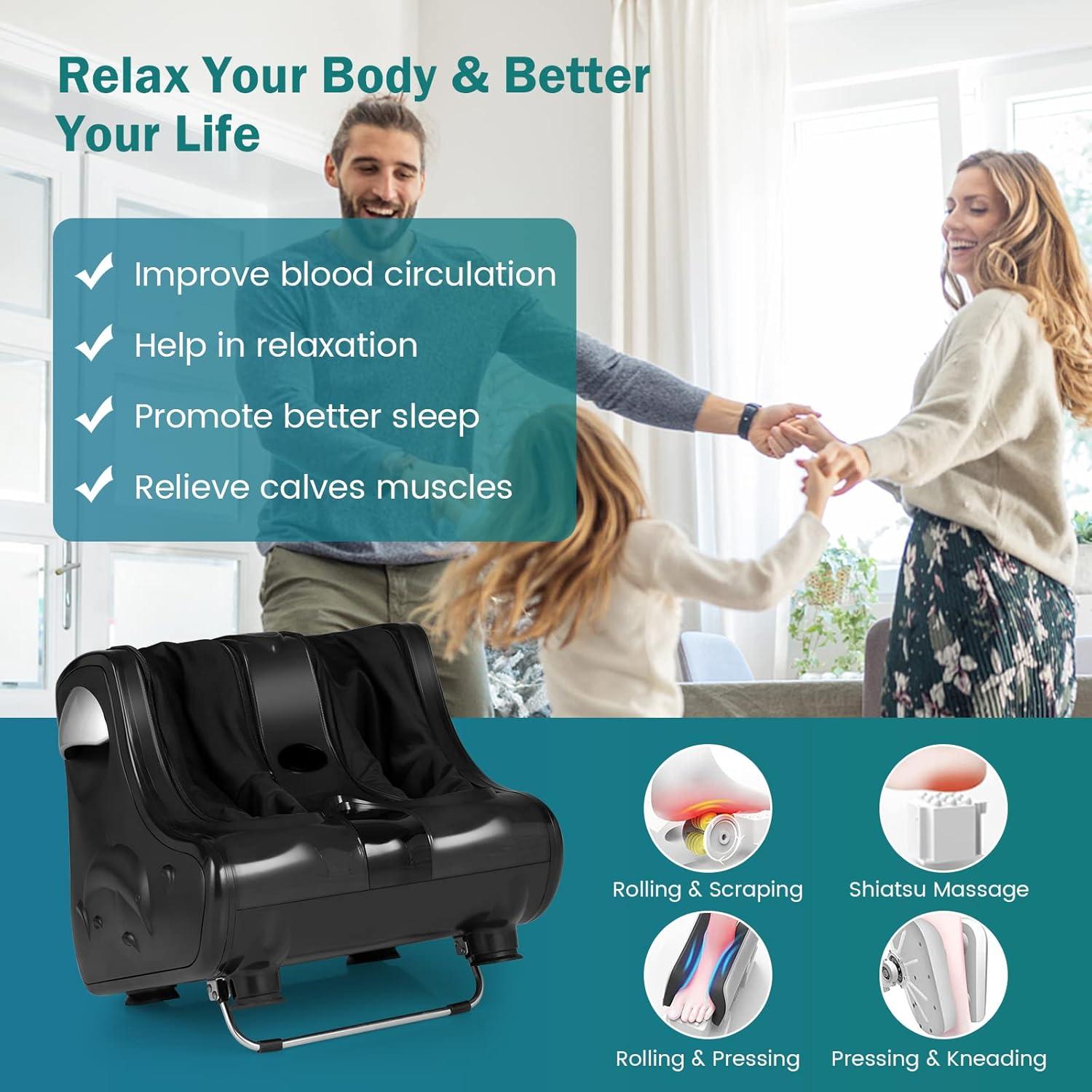 Masajeador eléctrico de pies y pantorrillas COSTWAY LMF-01 con calefacción y vibración