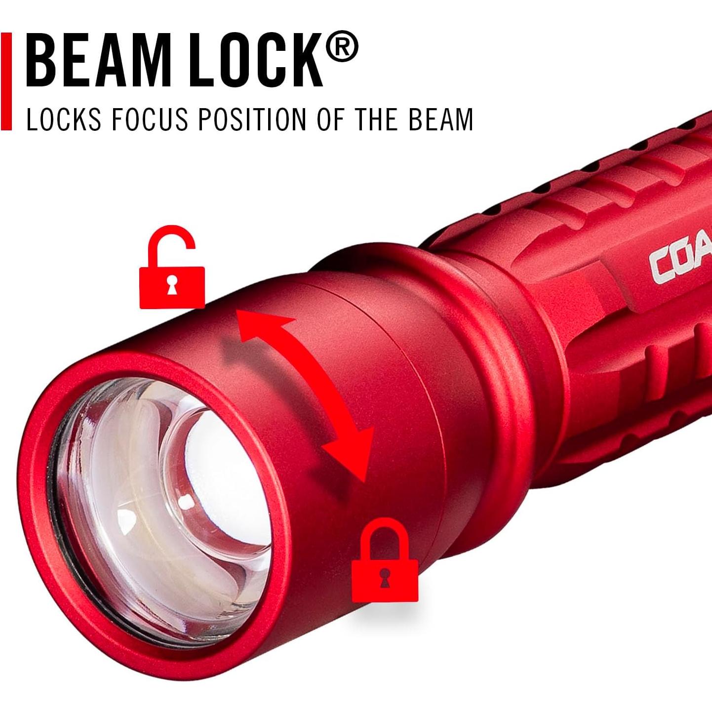 Linterna LED Coast XP11R 2600 Lúmenes Rojo Recargable