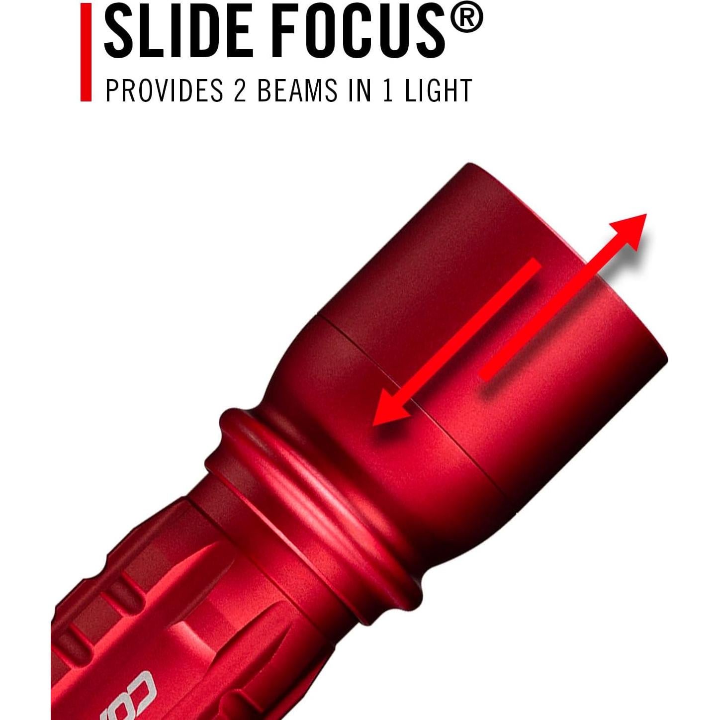 Linterna LED Coast XP11R 2600 Lúmenes Rojo Recargable