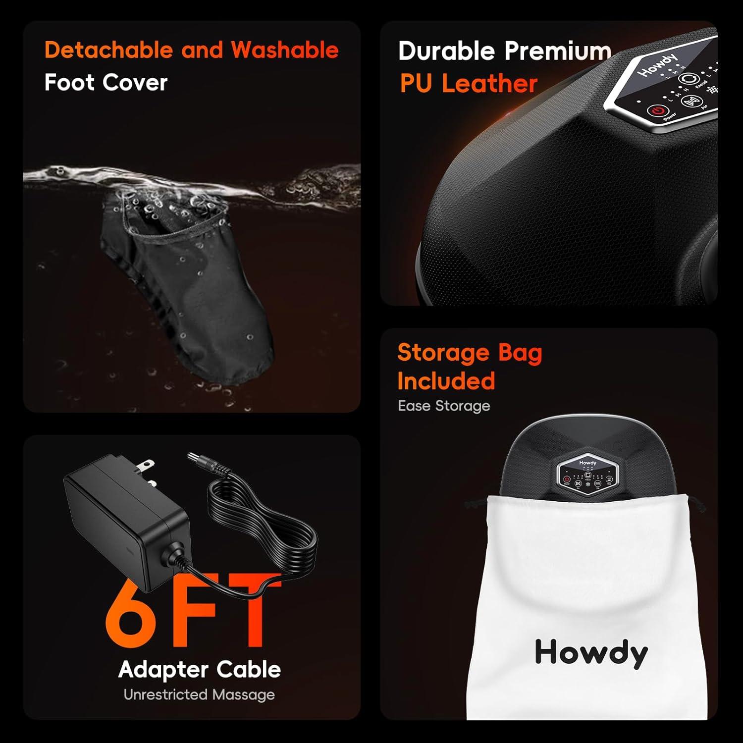 Masajeador de Pies Shiatsu Hola HD-FM824RC con Calor y Compresión