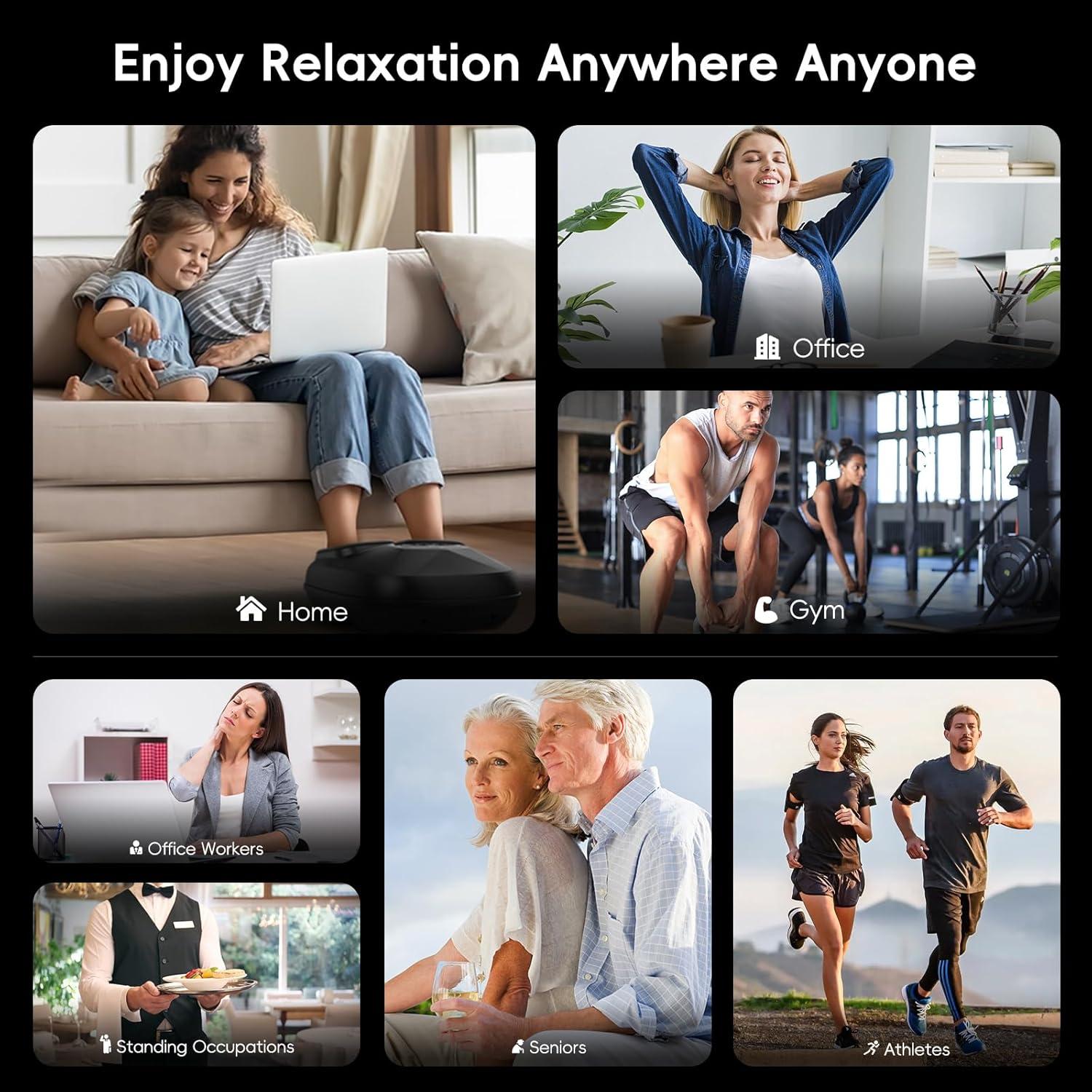 Masajeador de Pies Shiatsu Hola HD-FM824RC con Calor y Compresión