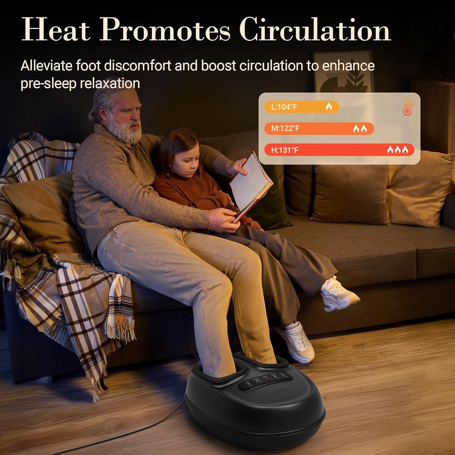 Masajeador de pies CuPiLo CPL-5551 con calor y compresión