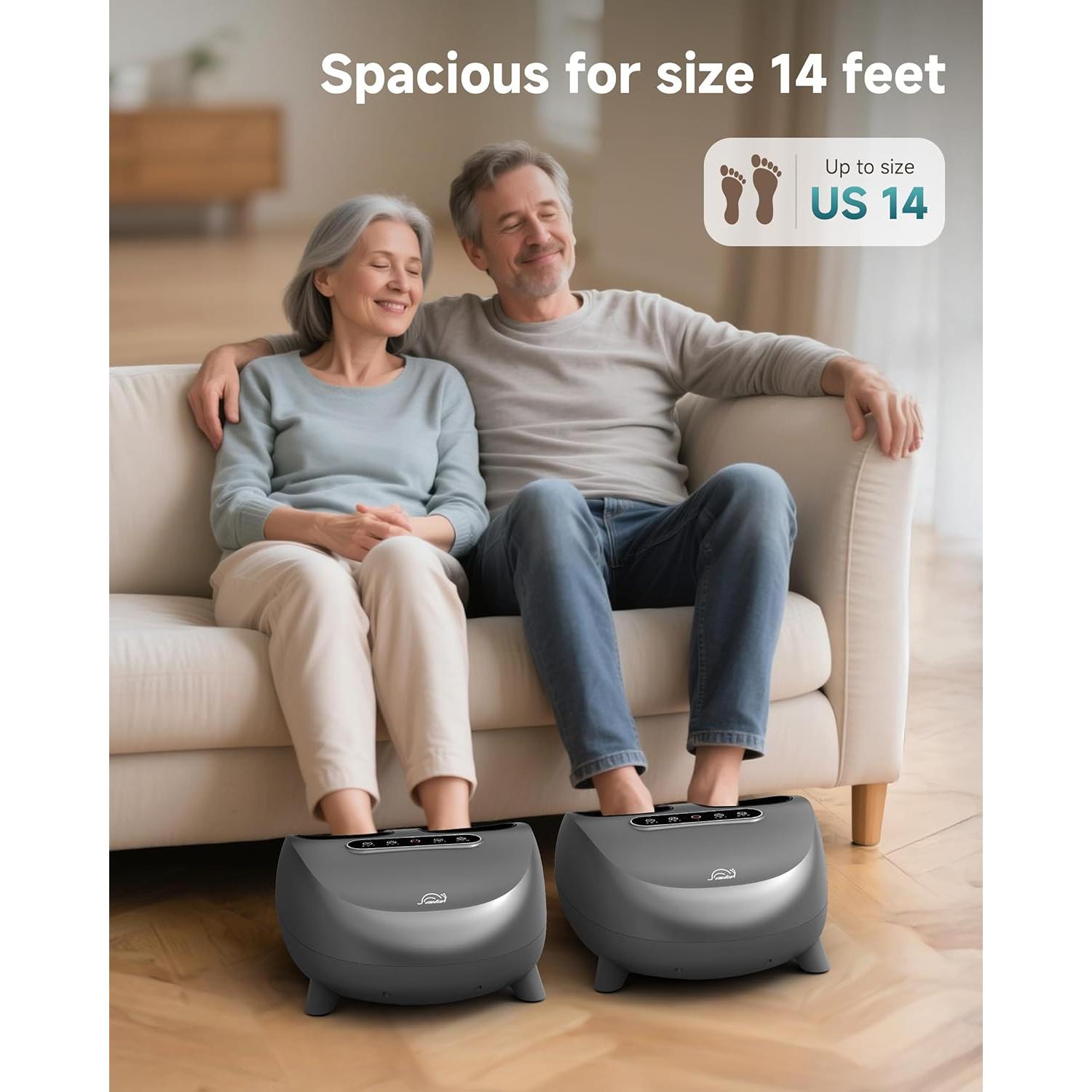 Masajeador de pies Snailax SL-532 con calor y compresión