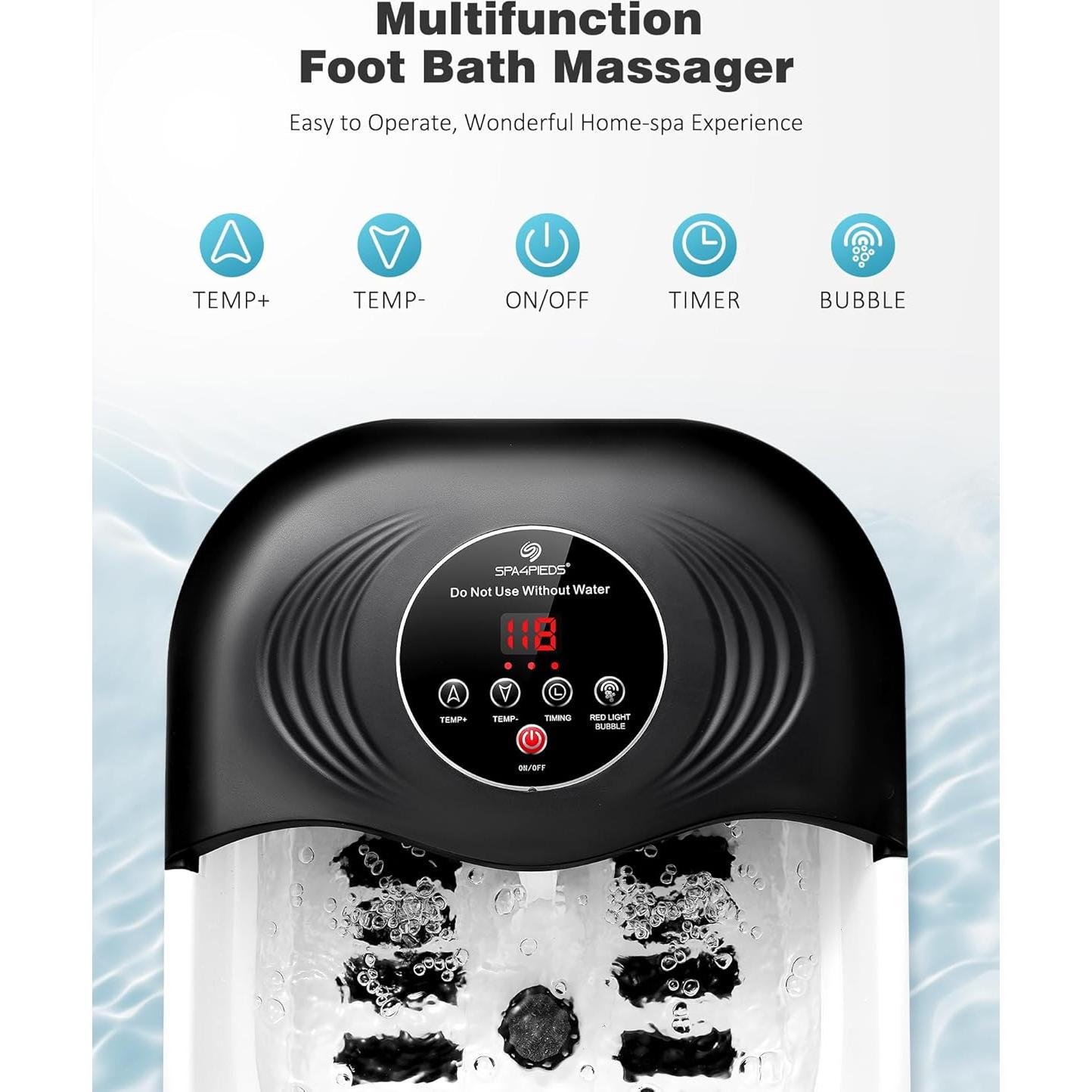 Bañera de Pies Colapsable SPA4PIEDS con Calor y Masaje