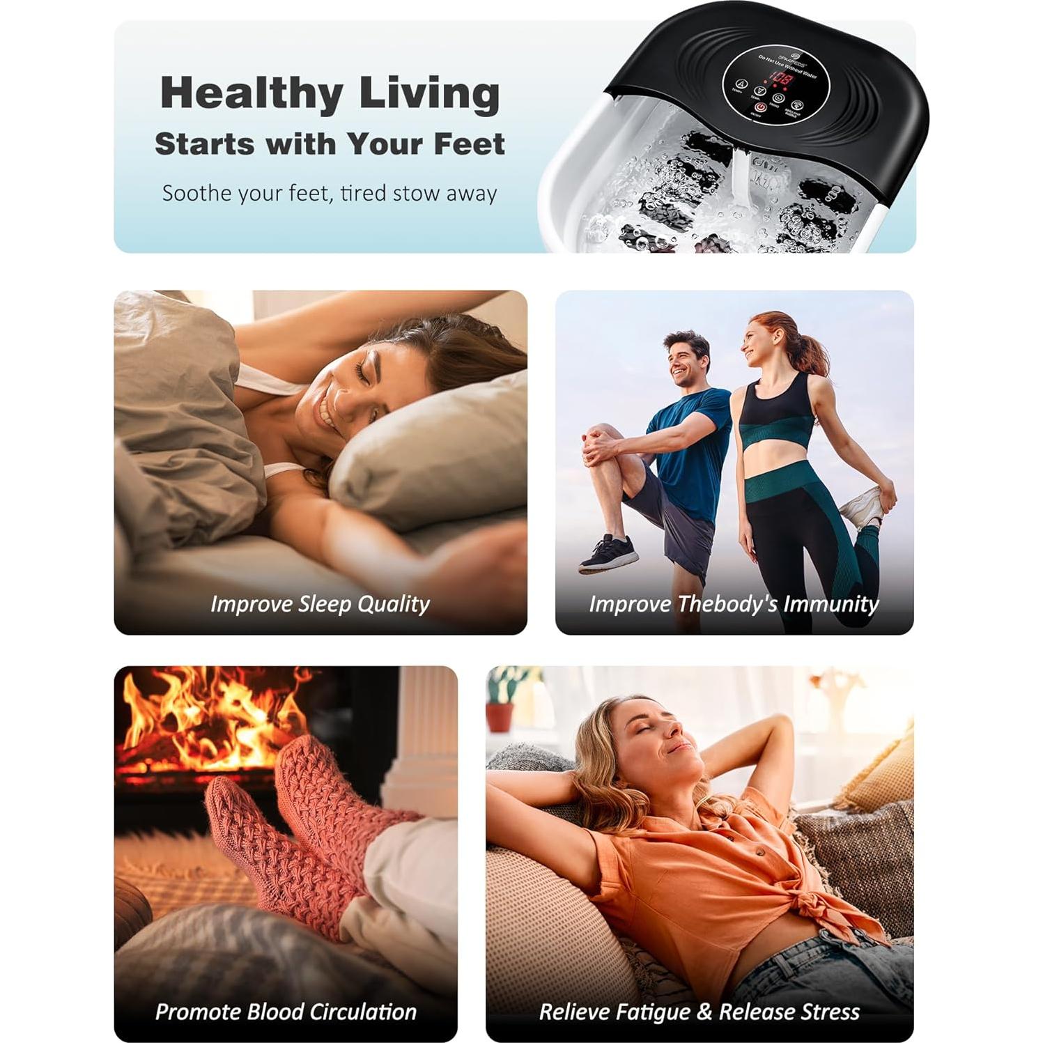 Bañera de Pies Colapsable SPA4PIEDS con Calor y Masaje
