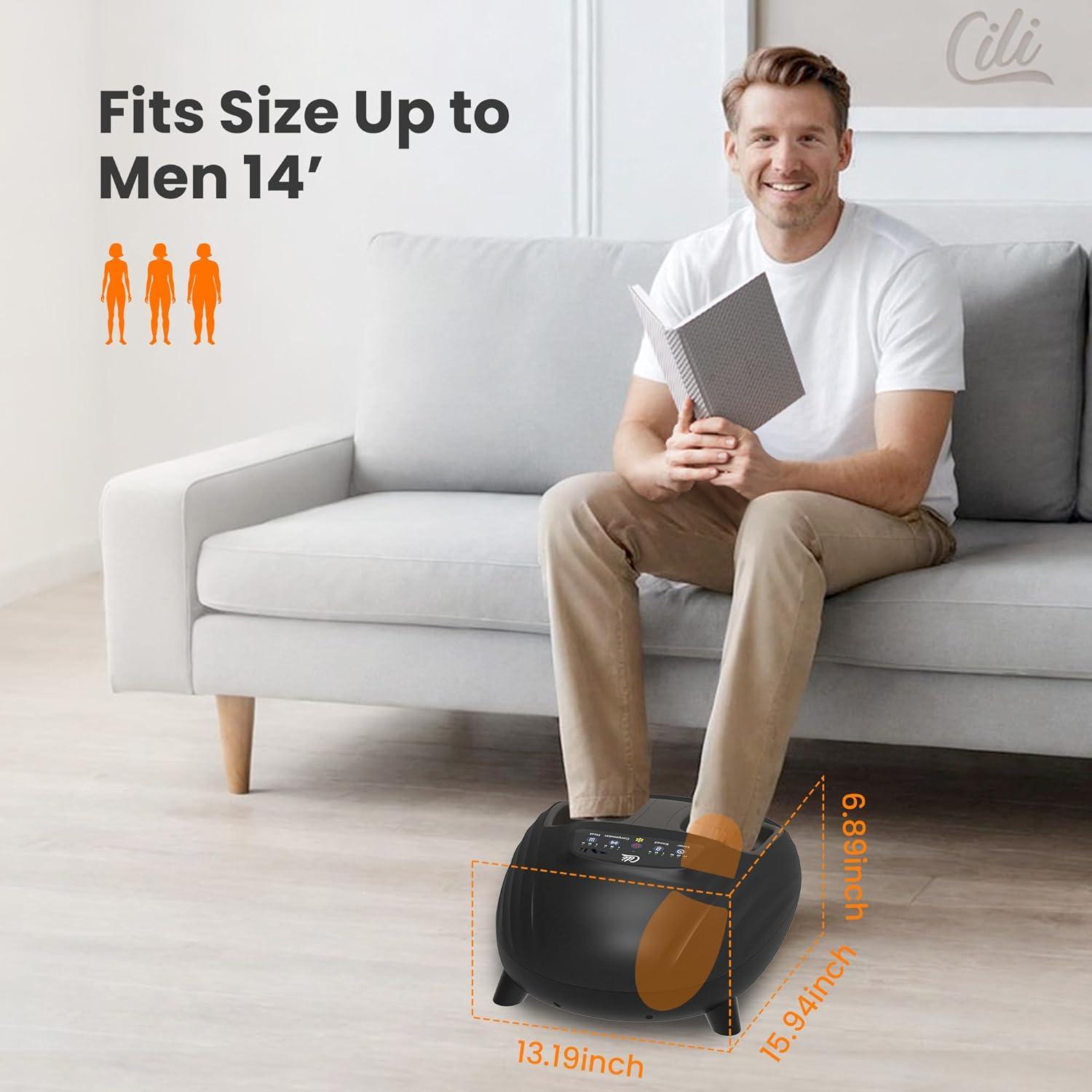 Masajeador de Pies Shiatsu CILI CL-5325 con Calor y Compresión