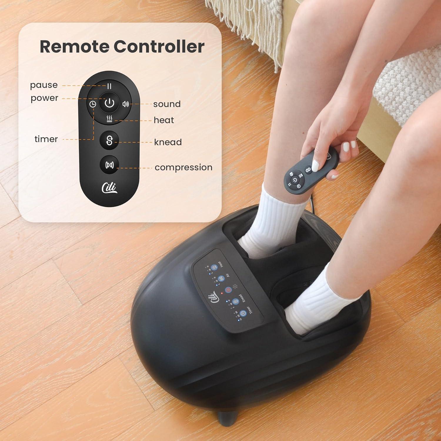 Masajeador de Pies Shiatsu CILI CL-5325 con Calor y Compresión