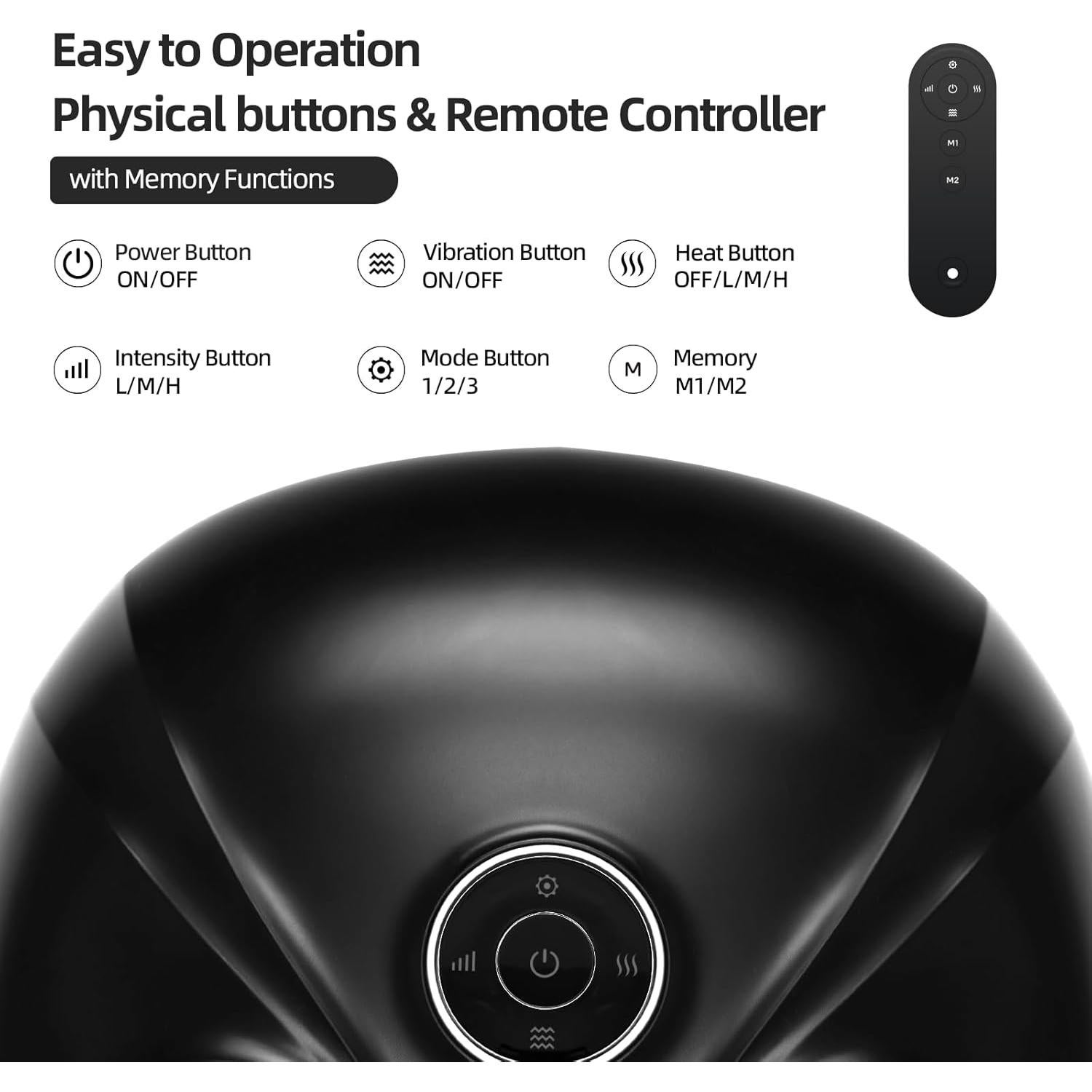 Masajeador de pies Ezencon FR-F68 Shiatsu con Calor y Control Remoto