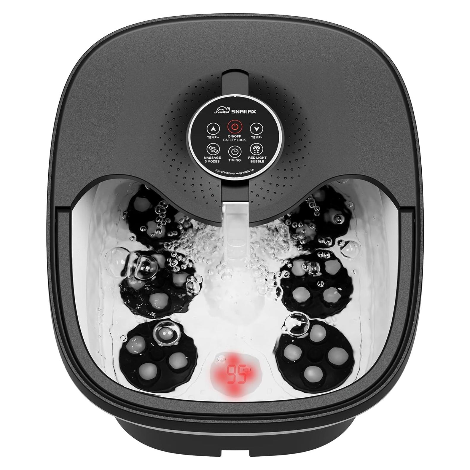 Masajeador de pies Snailax SL-548-2 con calor y burbujas