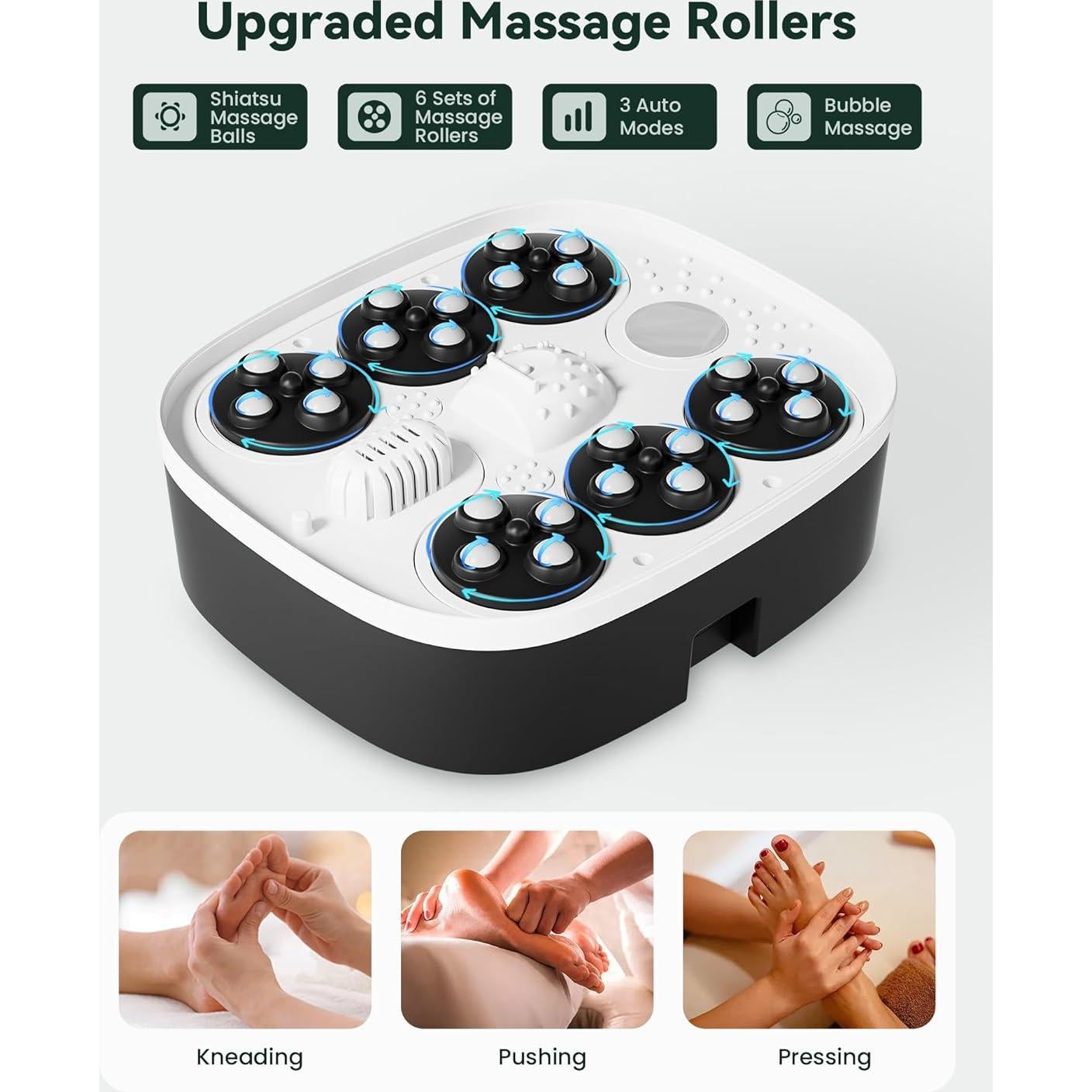 Masajeador de pies Snailax SL-548-2 con calor y burbujas