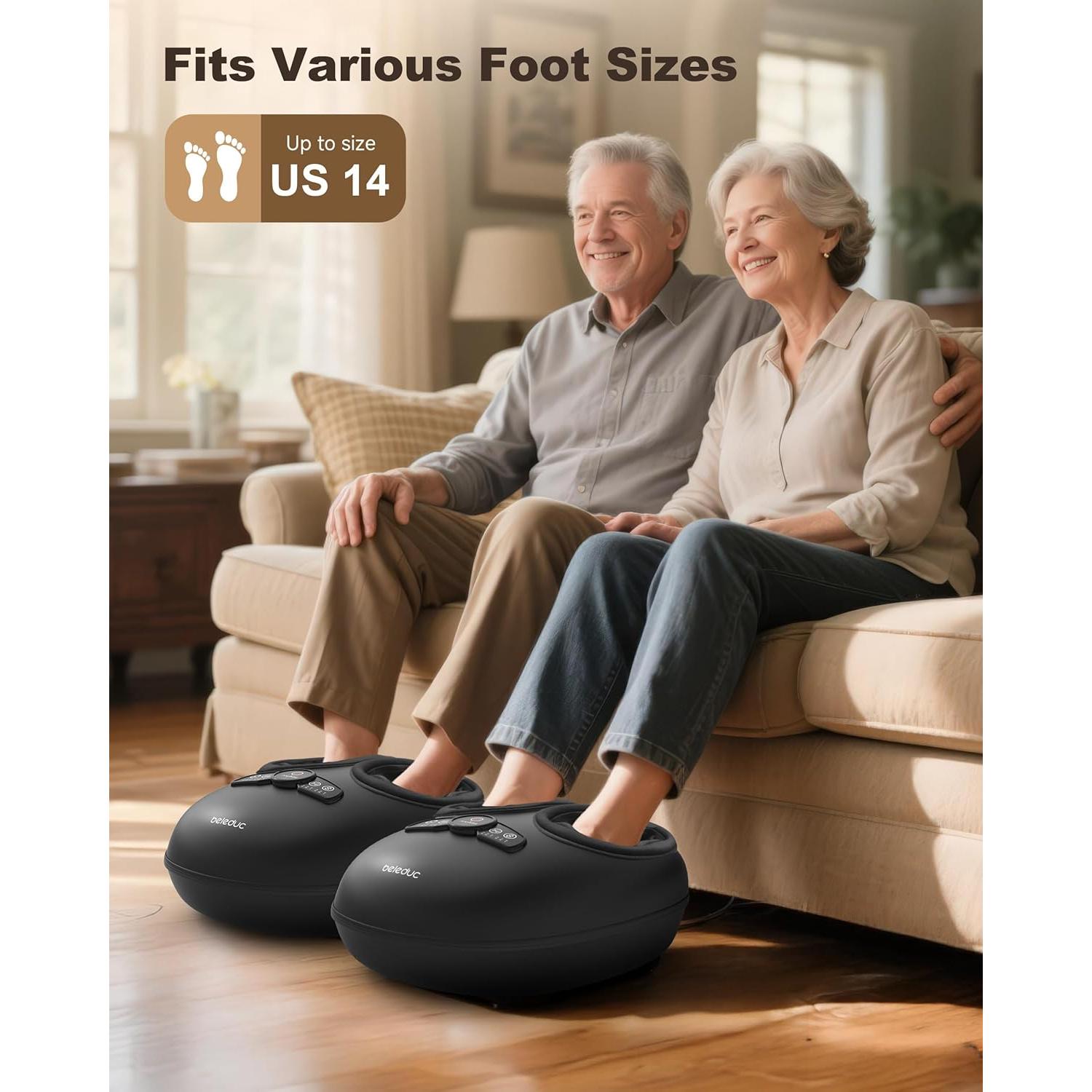 Masajeador de pies Shiatsu Beleduc con calor y compresión