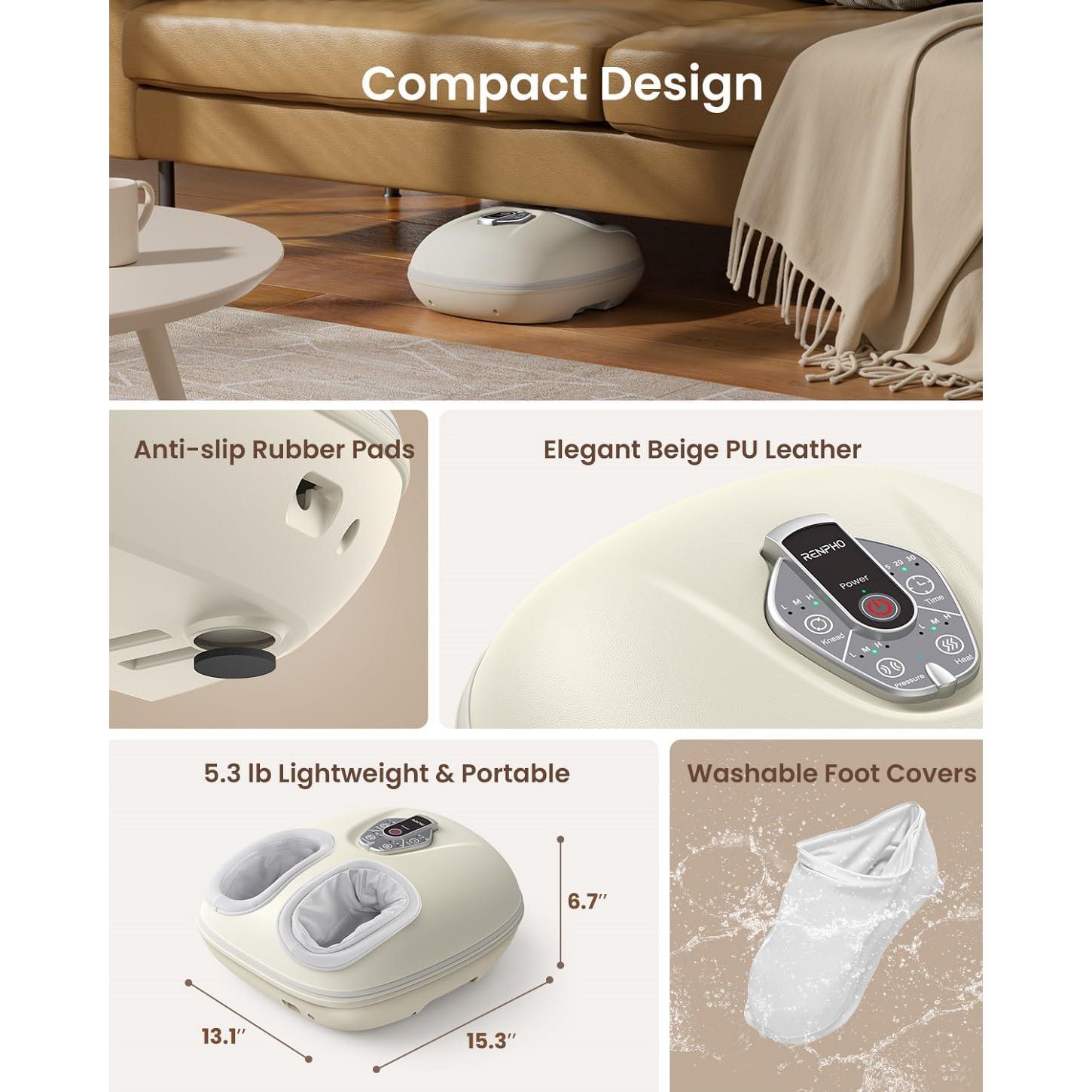 Masajeador de Pies RENPHO Shiatsu con Calor Control Voz 2025