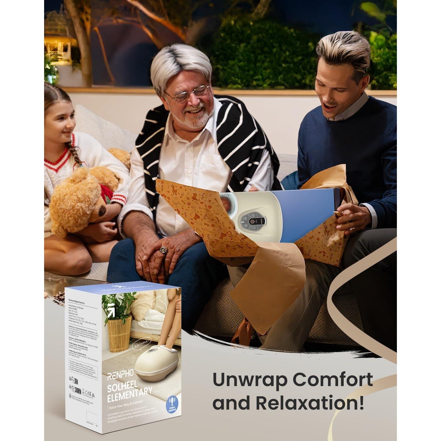 Masajeador de Pies RENPHO Shiatsu con Calor Control Voz 2025