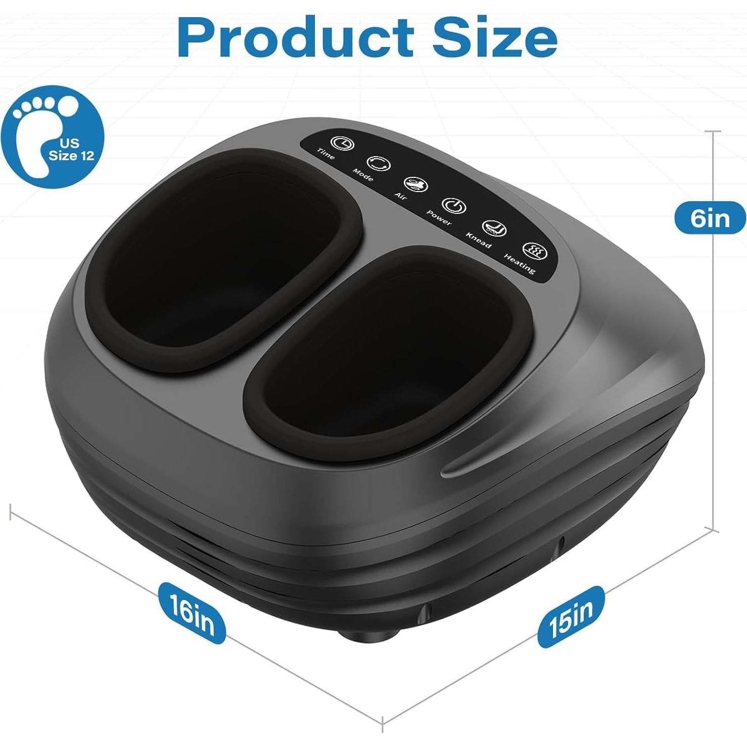 Masajeador de Pies Shiatsu WERTYI con Calor y Control Remoto