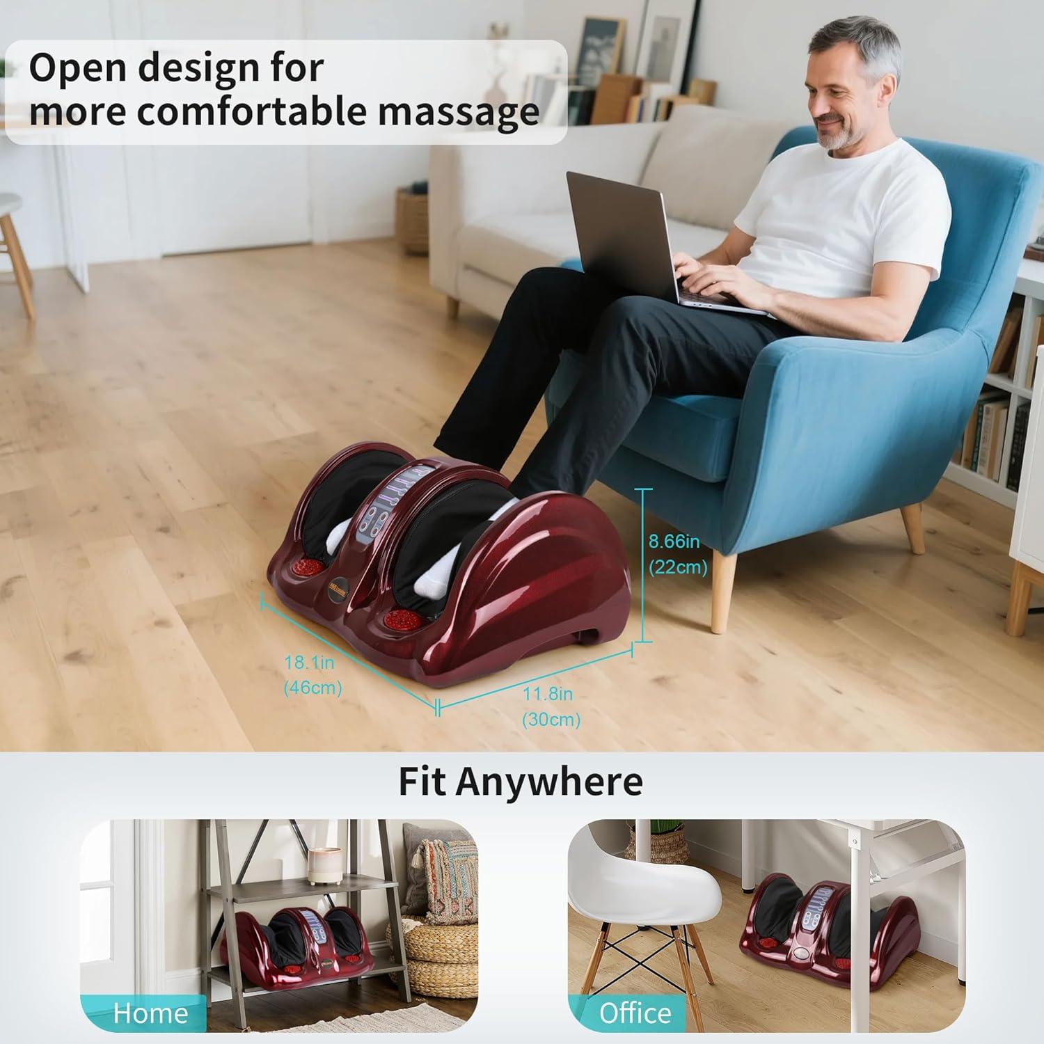 Masajeador de pies Shiatsu H&B Luxuries con calor y control remoto