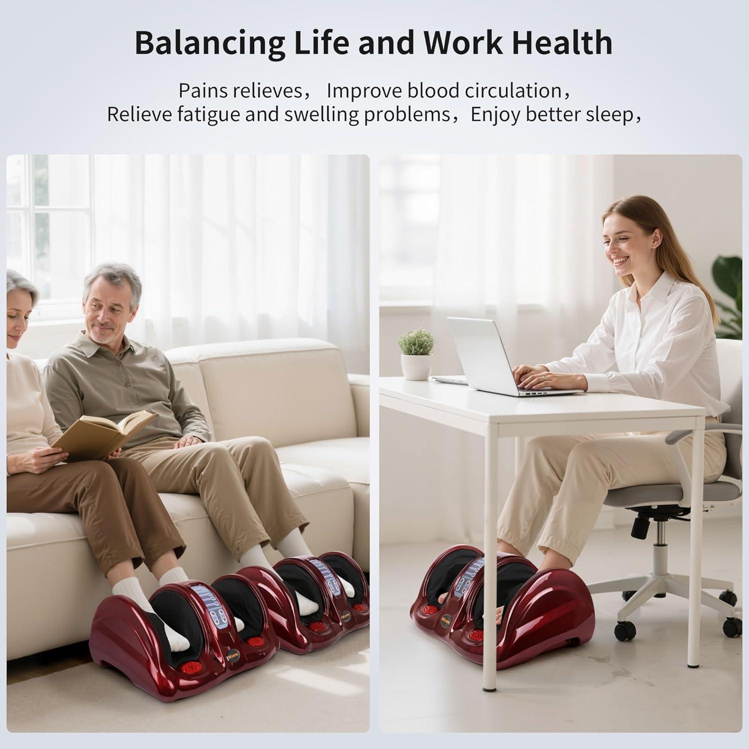 Masajeador de pies Shiatsu H&B Luxuries con calor y control remoto