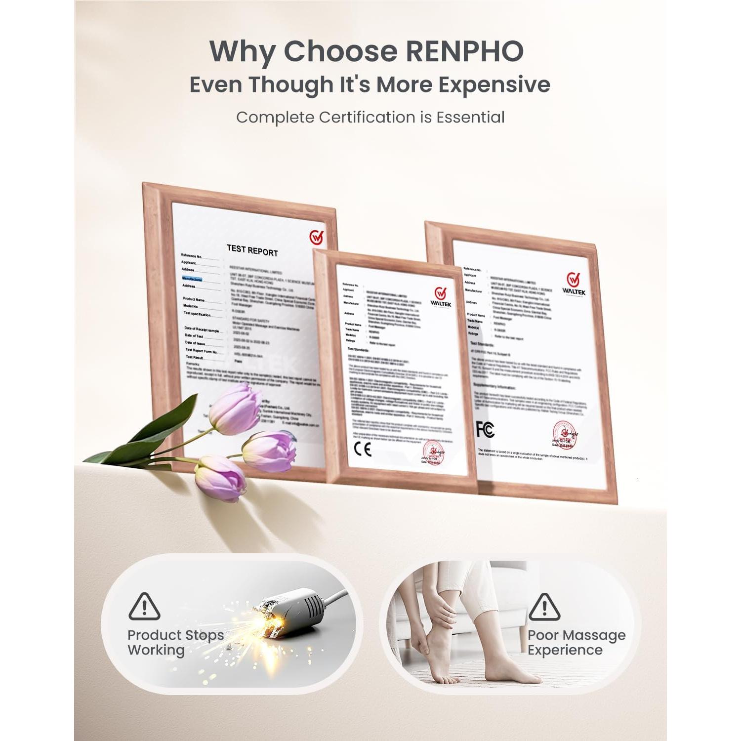 Masajeador de Pies RENPHO 2025 con Calor Shiatsu 2.4kg