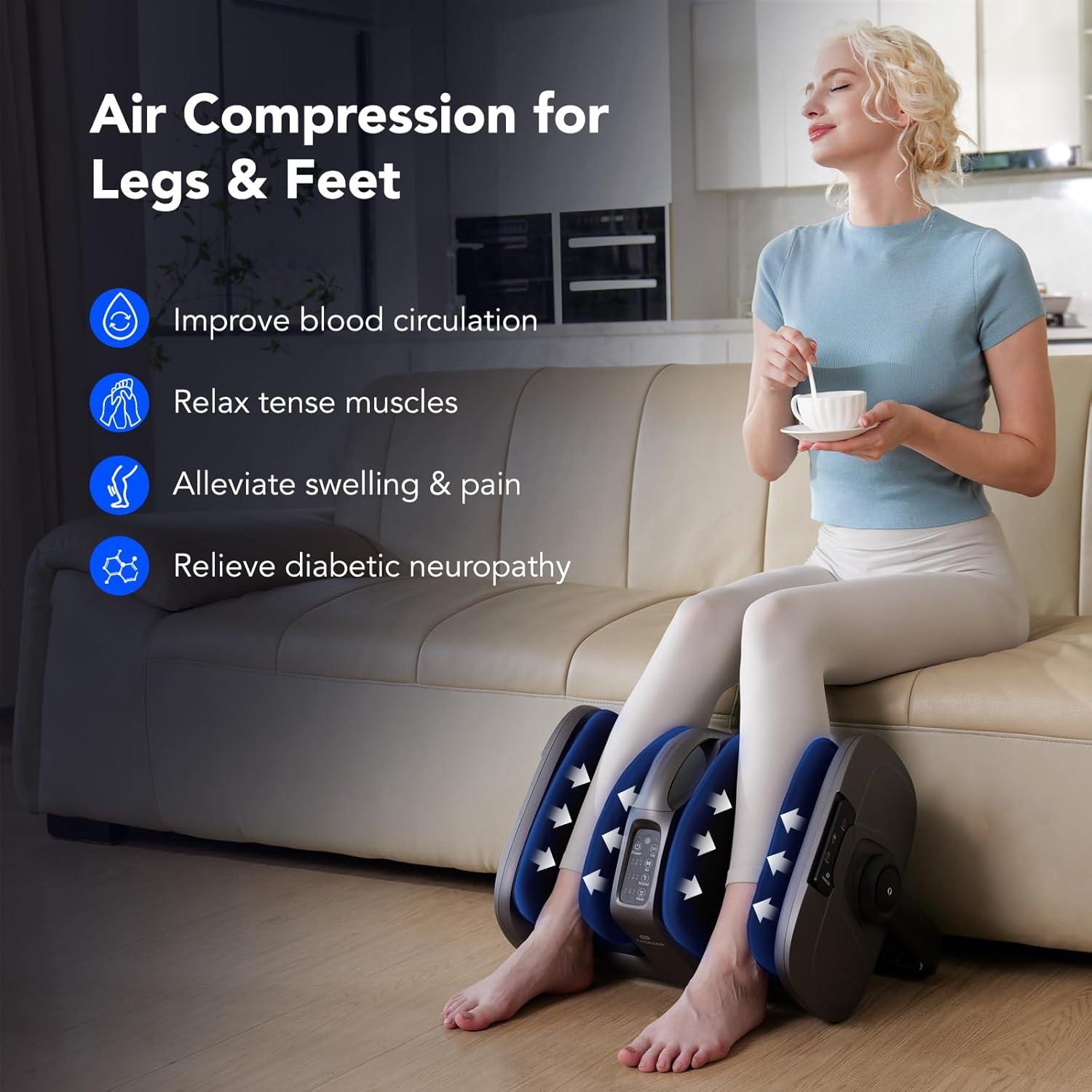 Masajeador de pies EaseZen con calor y vibración ajustable