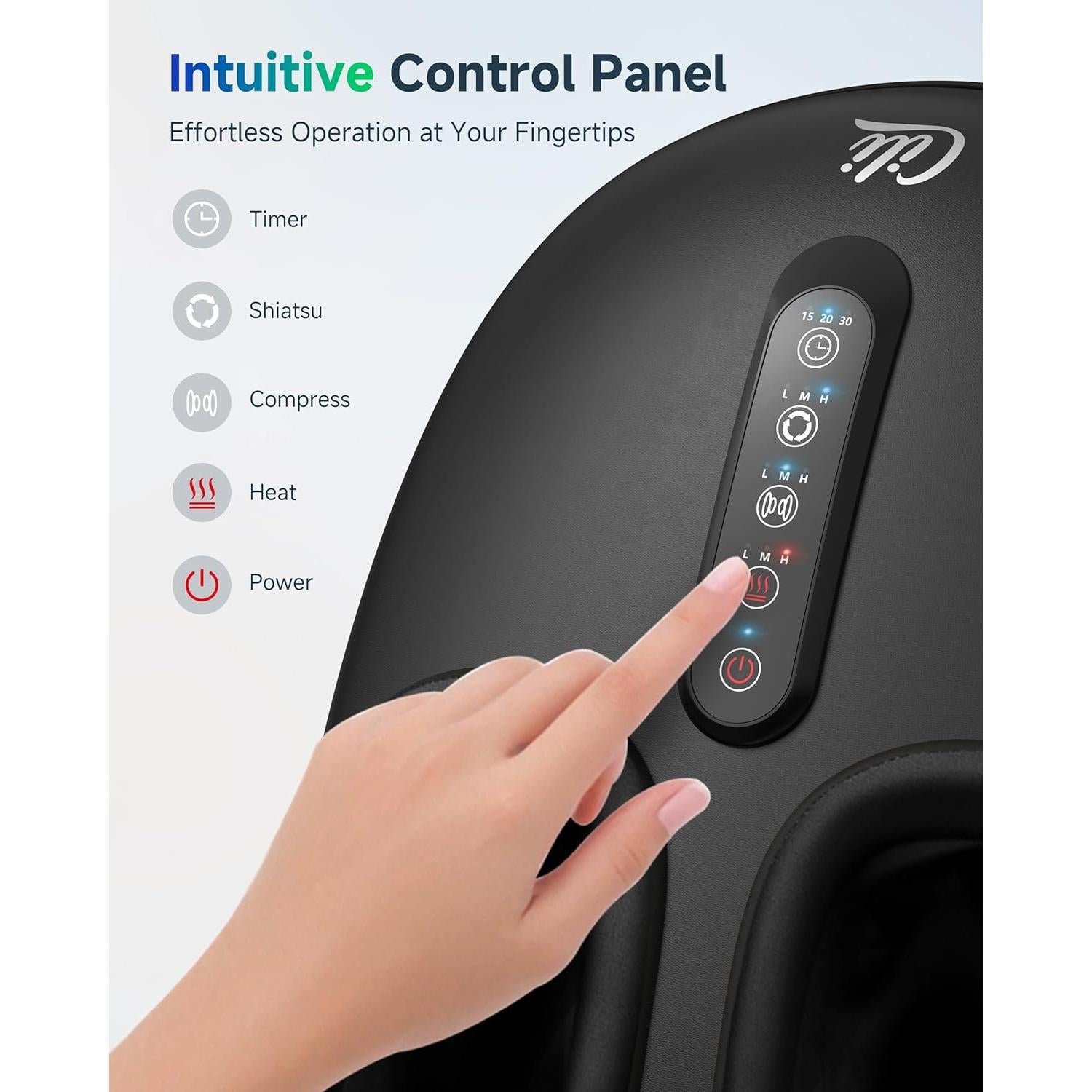 Masajeador de pies eléctrico CILI CL-5455 con calor y compresión