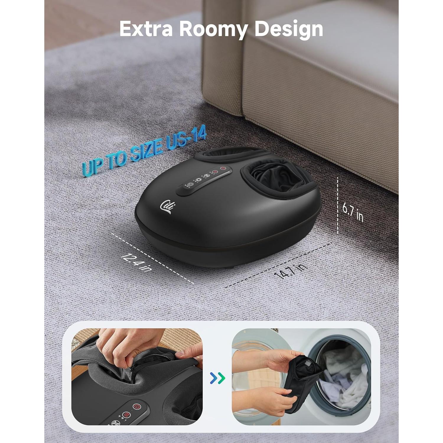 Masajeador de pies eléctrico CILI CL-5455 con calor y compresión