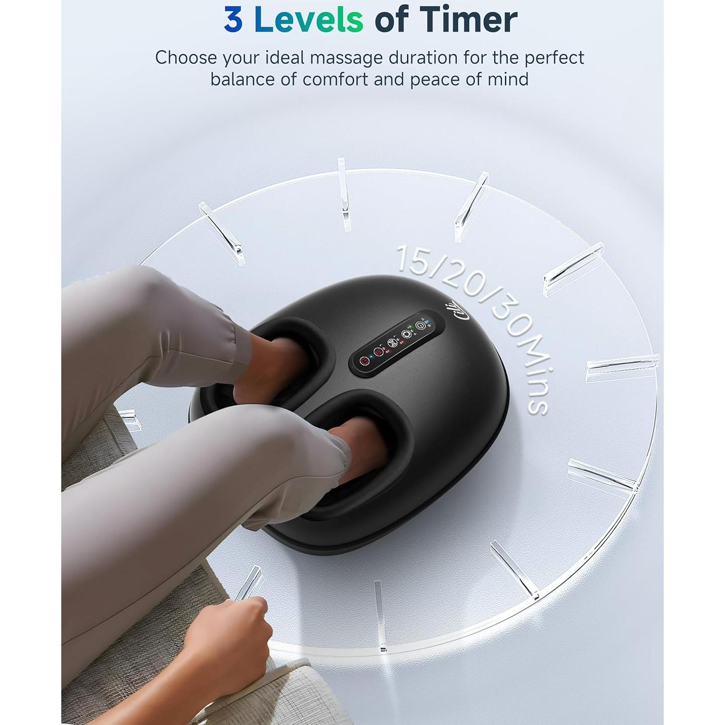 Masajeador de pies eléctrico CILI CL-5455 con calor y compresión