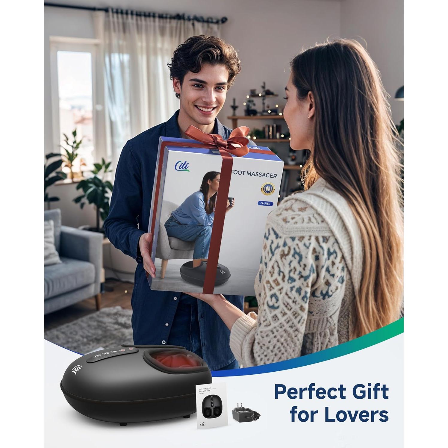 Masajeador de pies eléctrico CILI CL-5455 con calor y compresión