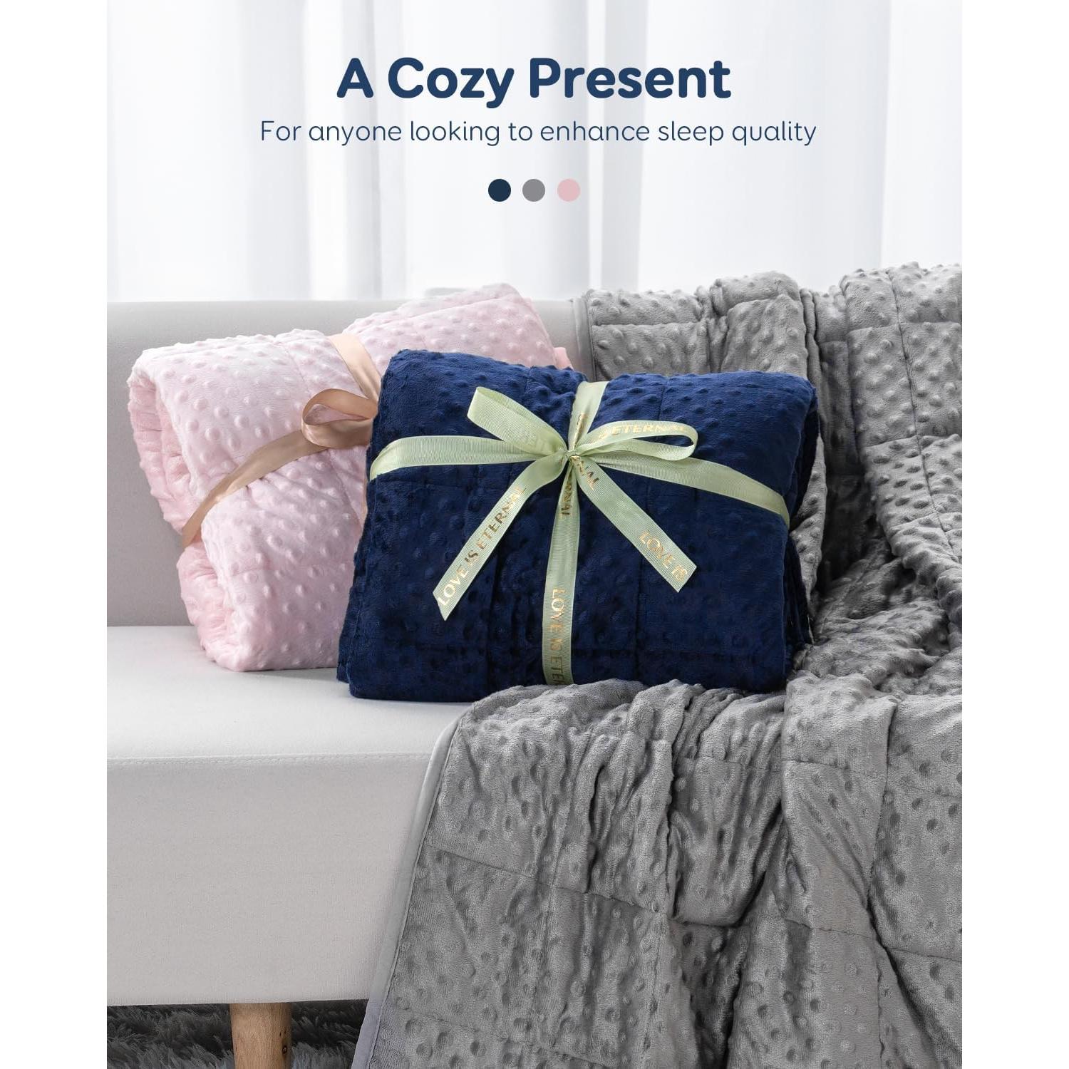 Manta con peso Kivik 6.8 kg 152x203 cm gris reversible