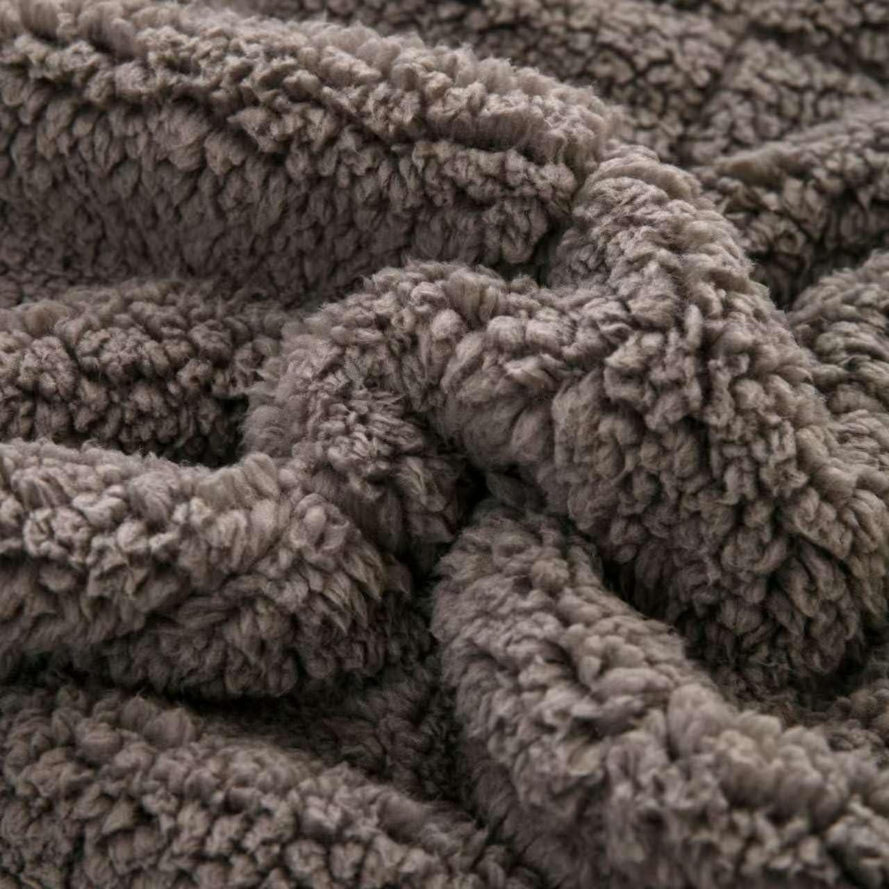 Manta con peso MENHIRY 91x122 cm de terciopelo gris para adultos