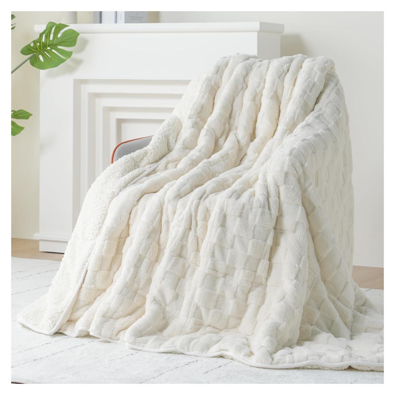 Manta Pesada Kivik 152x203 cm 6.8 kg Beige Suave