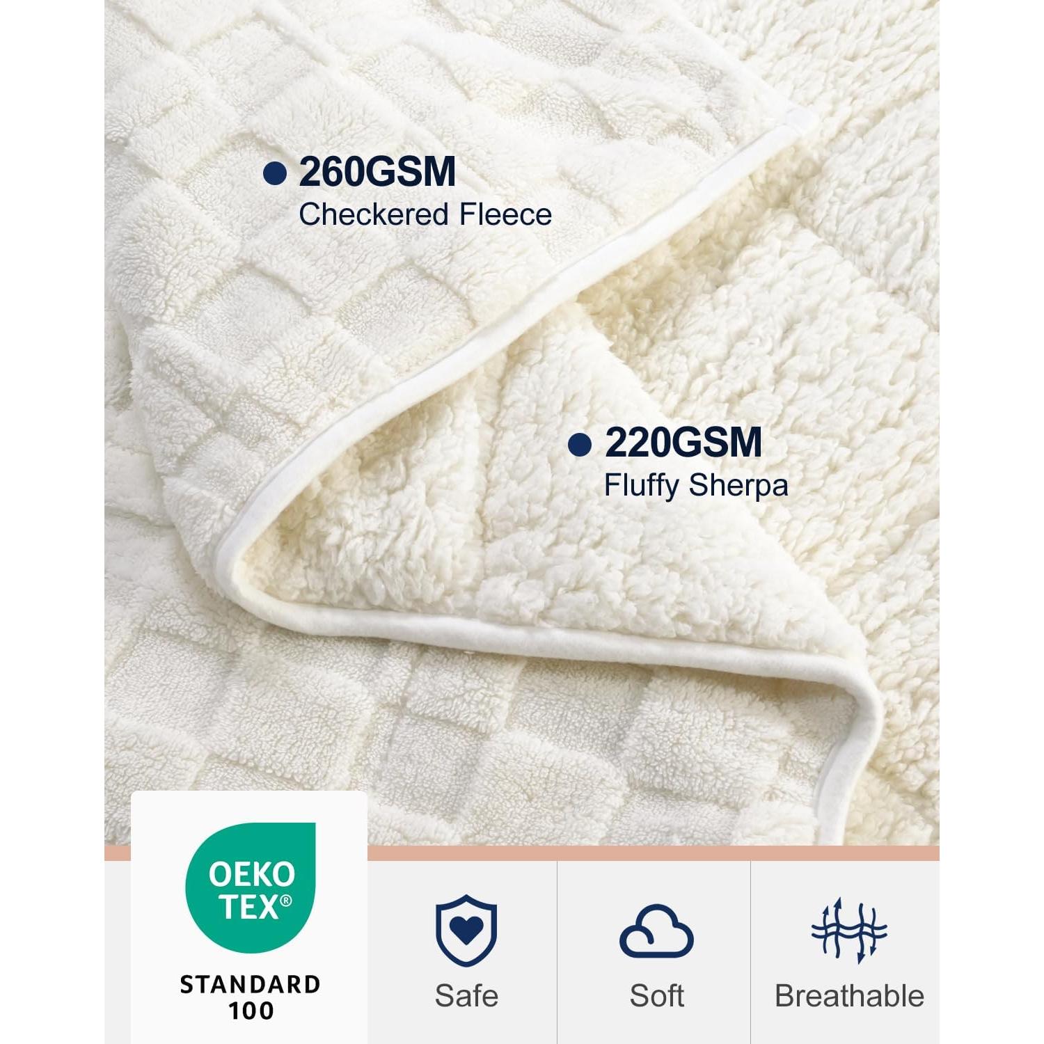 Manta Pesada Kivik 152x203 cm 6.8 kg Beige Suave