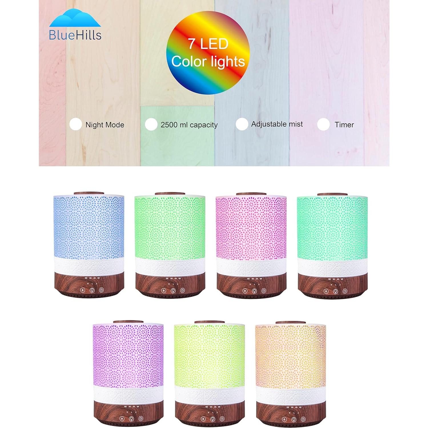 Difusor de Aceite Esencial BlueHills 2500 ML Humidificador