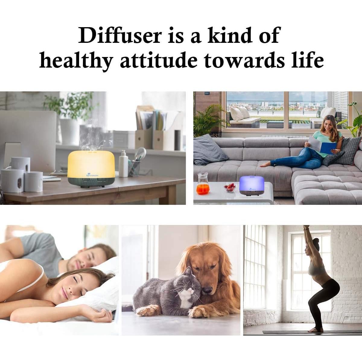 Difusor de Aceite Esencial Diffuserlove 500ML con Control Remoto