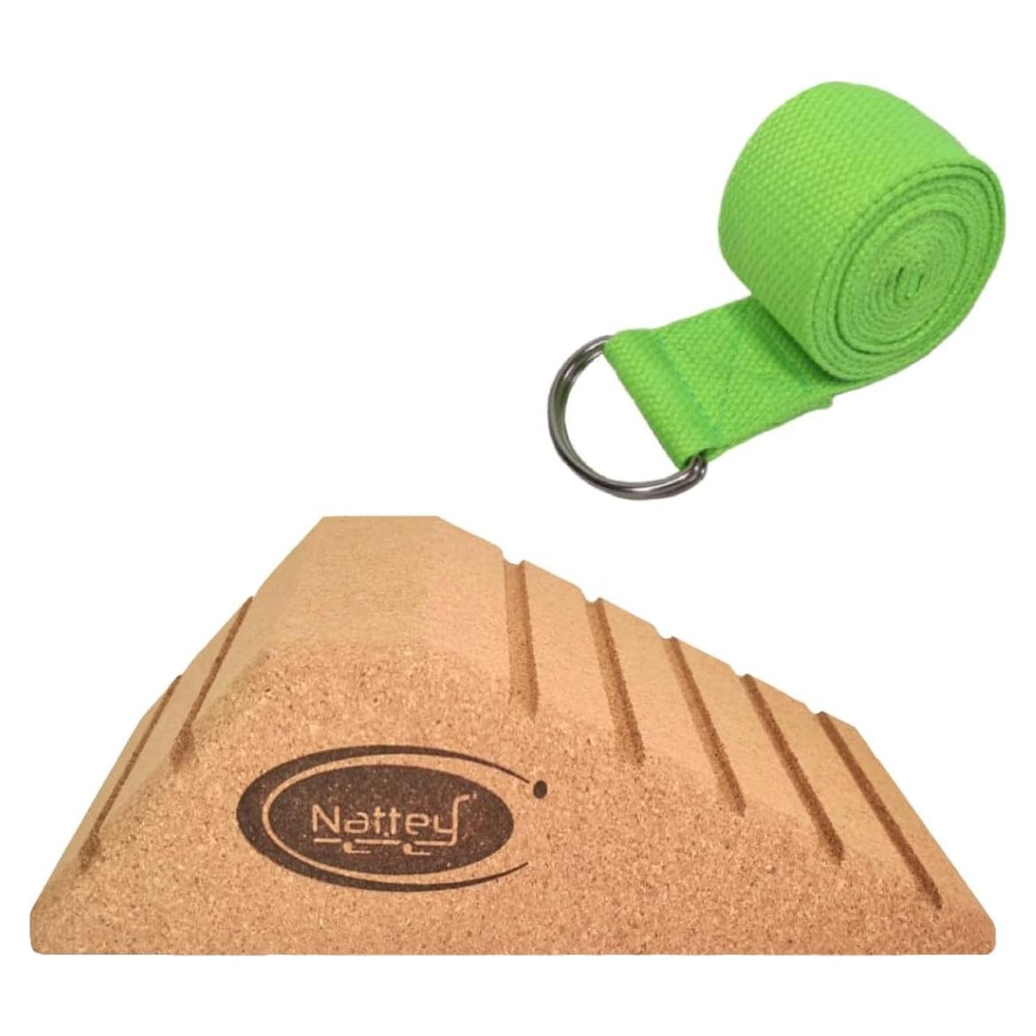 Bloque de Cuclillas Nattey de Corcho Ecológico 27x12x6.35cm