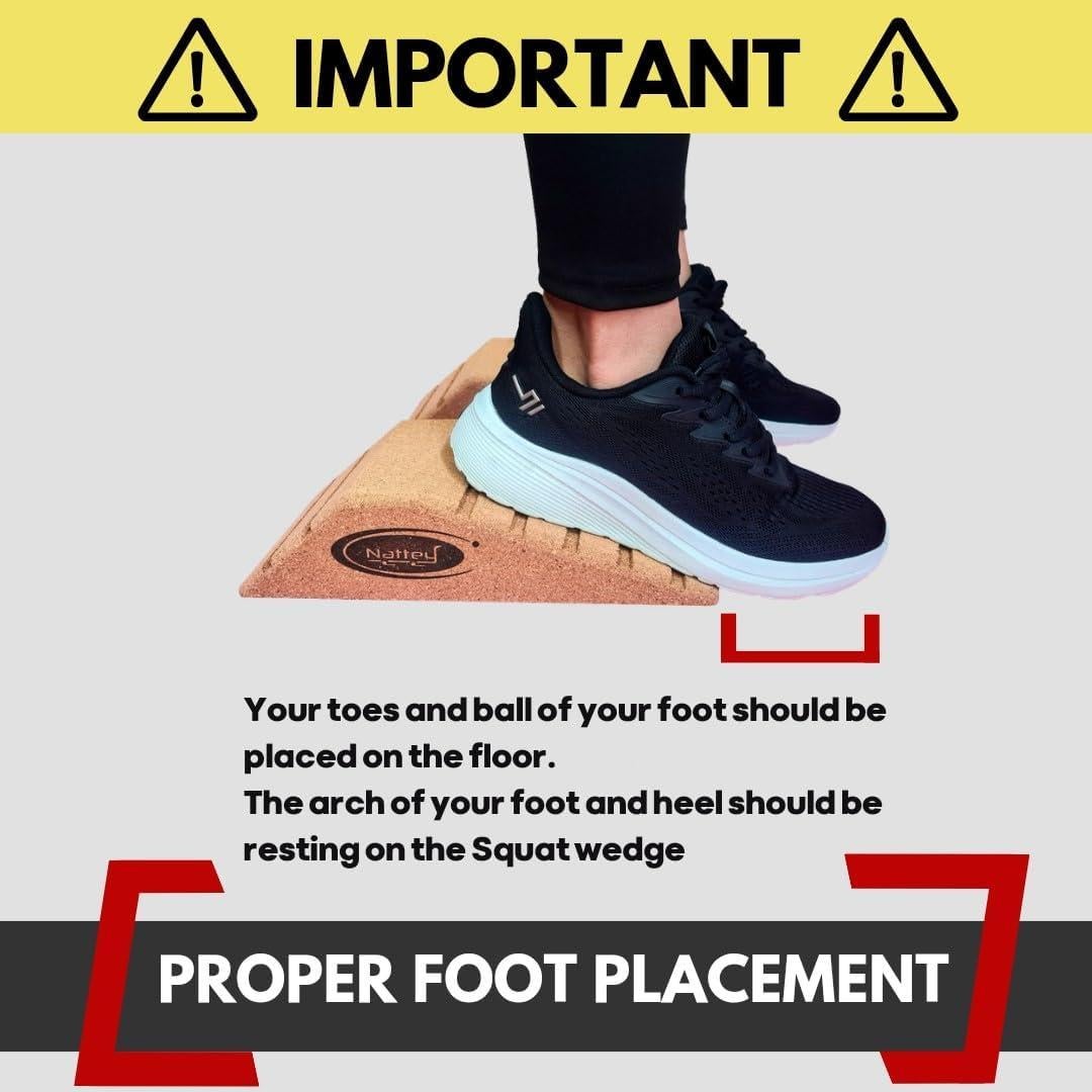 Bloque de Cuclillas Nattey de Corcho Ecológico 27x12x6.35cm