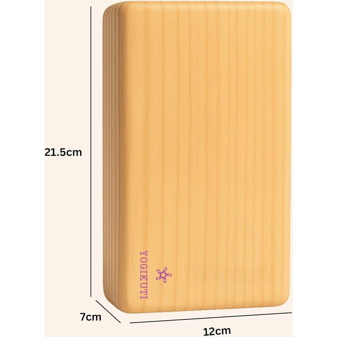 Bloque de Yoga de Madera de Pino Yogikuti - Ecológico y Antideslizante