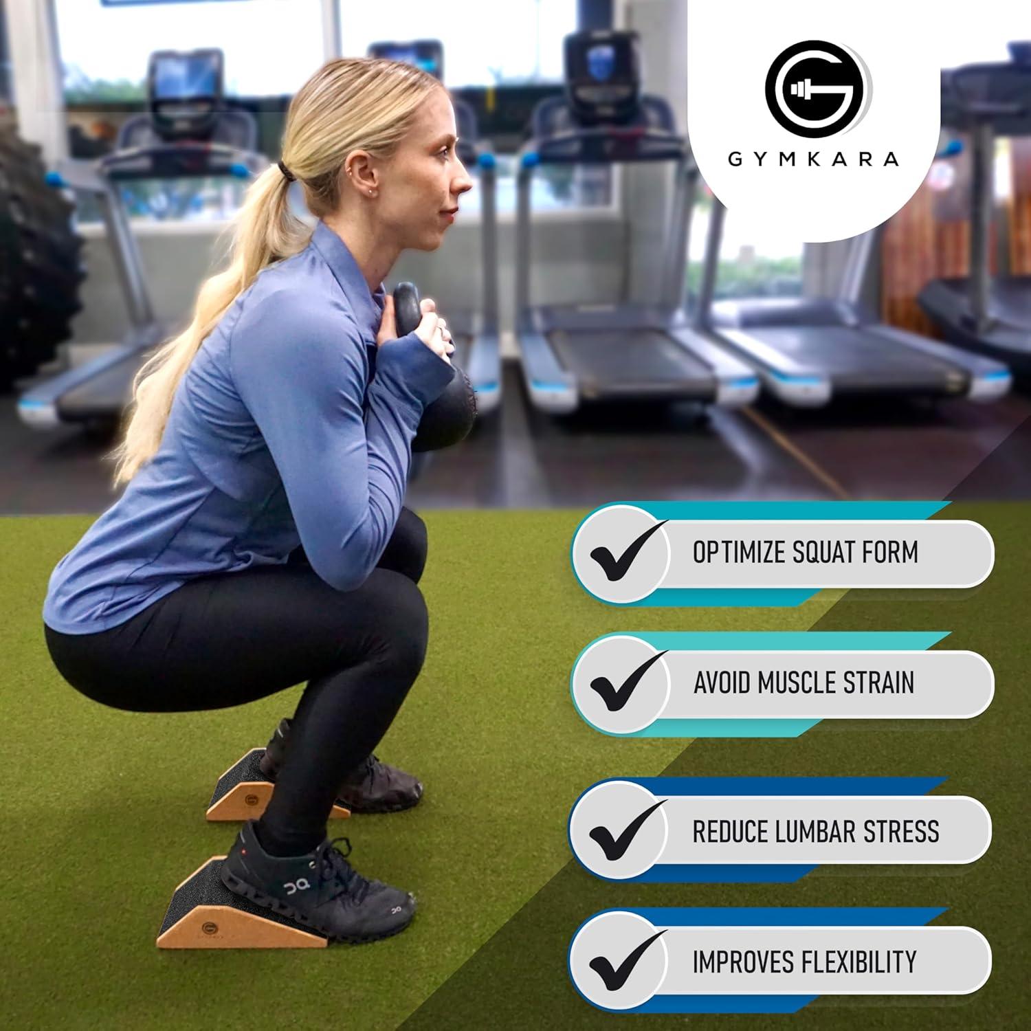 Bloque de cuña para sentadillas Gymkara SWC-001 - Corcho Antideslizante