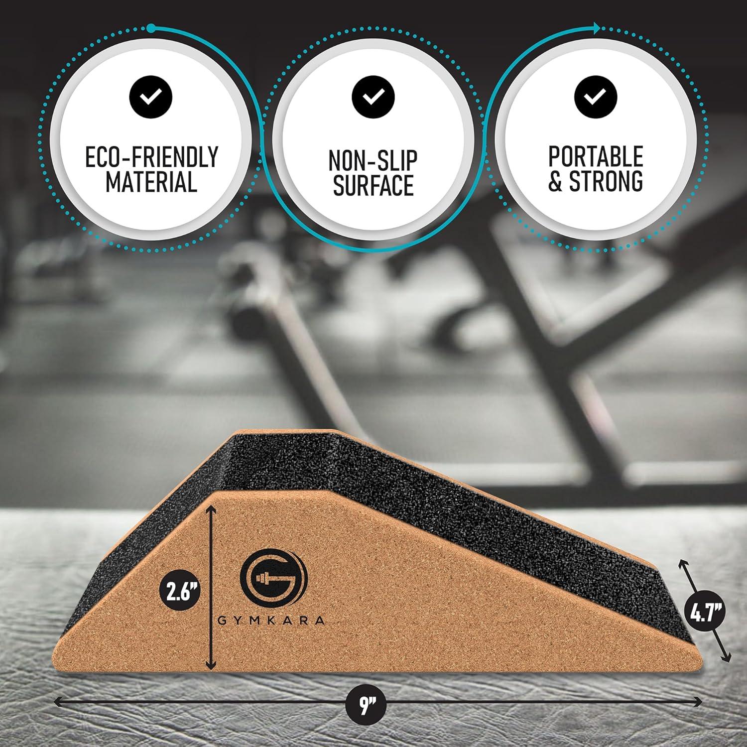 Bloque de cuña para sentadillas Gymkara SWC-001 - Corcho Antideslizante