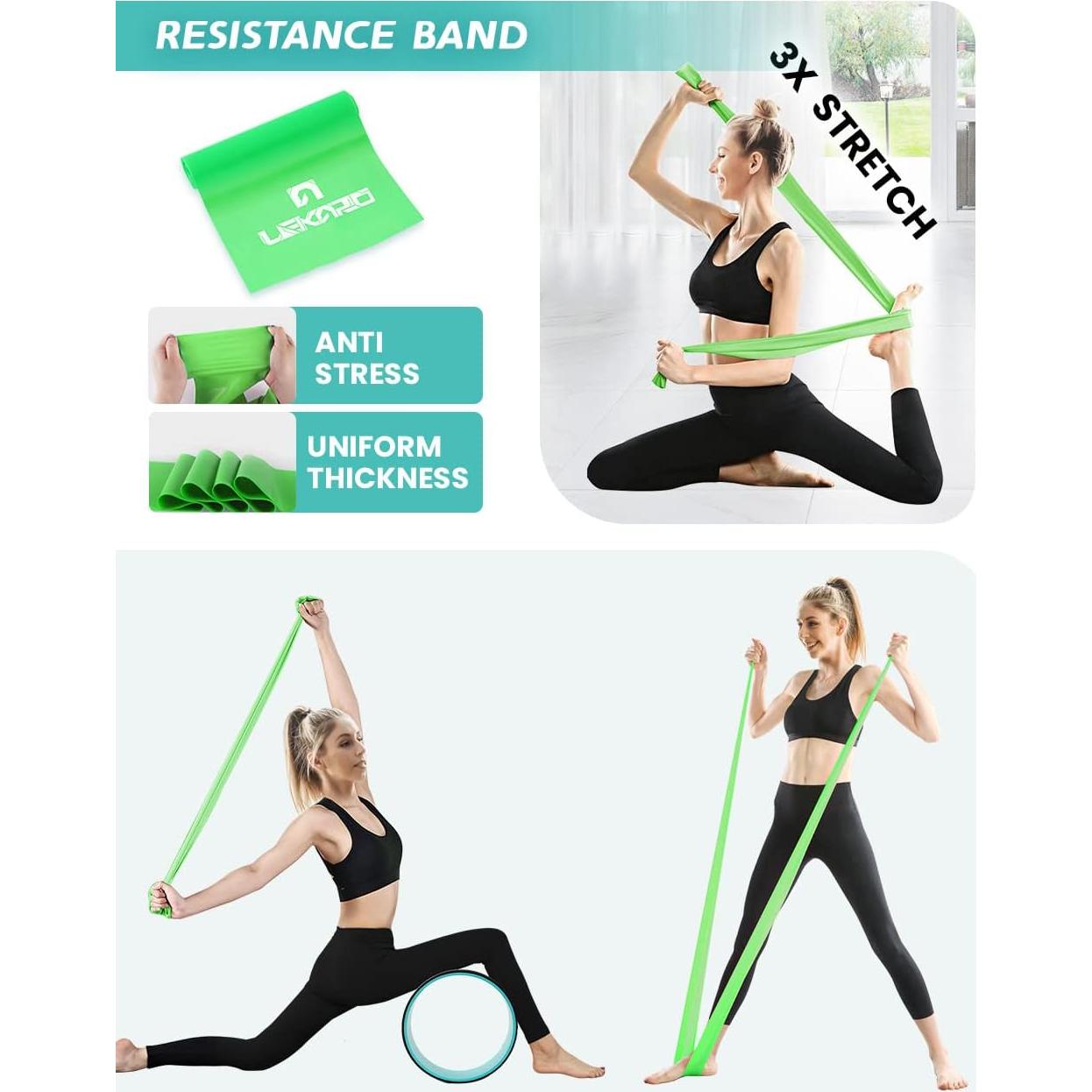 Juego de Yoga 9 en 1 LEKÄRO - Rueda, Bloques, Correa y Más