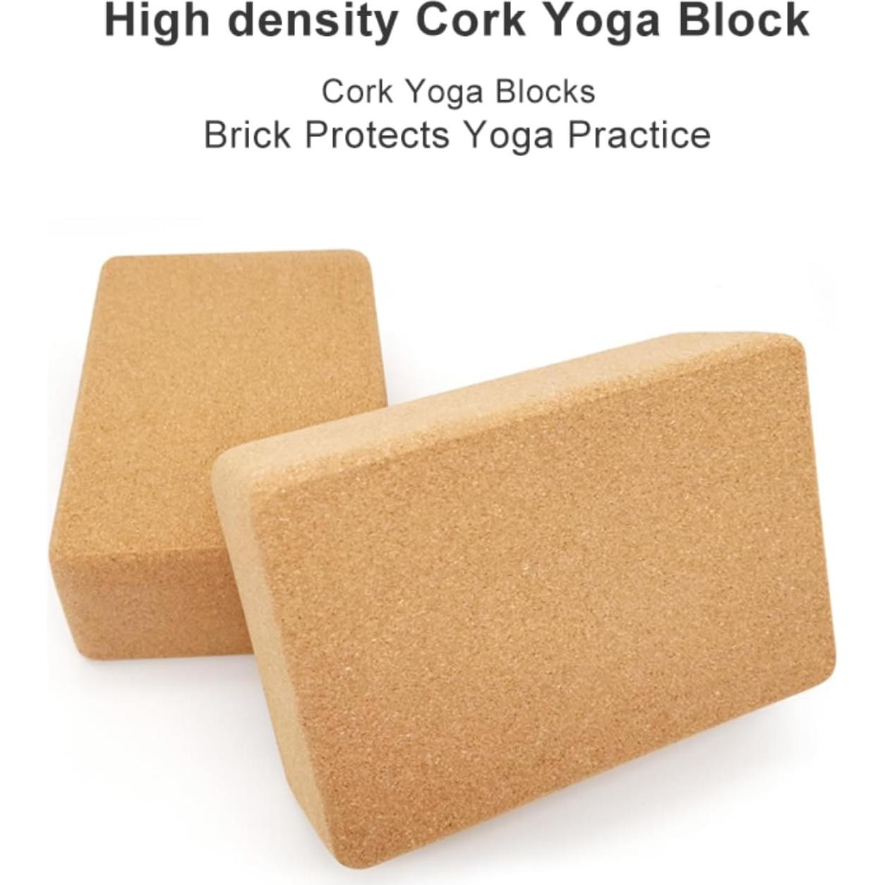 Bloque de Yoga de Corcho Natural MUNE 2 Piezas Antideslizante