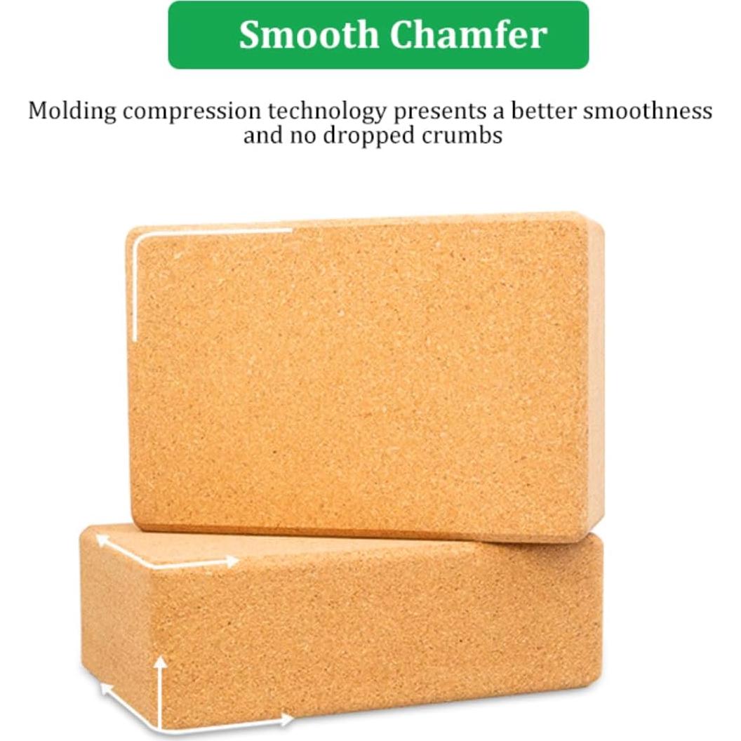 Bloque de Yoga de Corcho Natural MUNE 2 Piezas Antideslizante