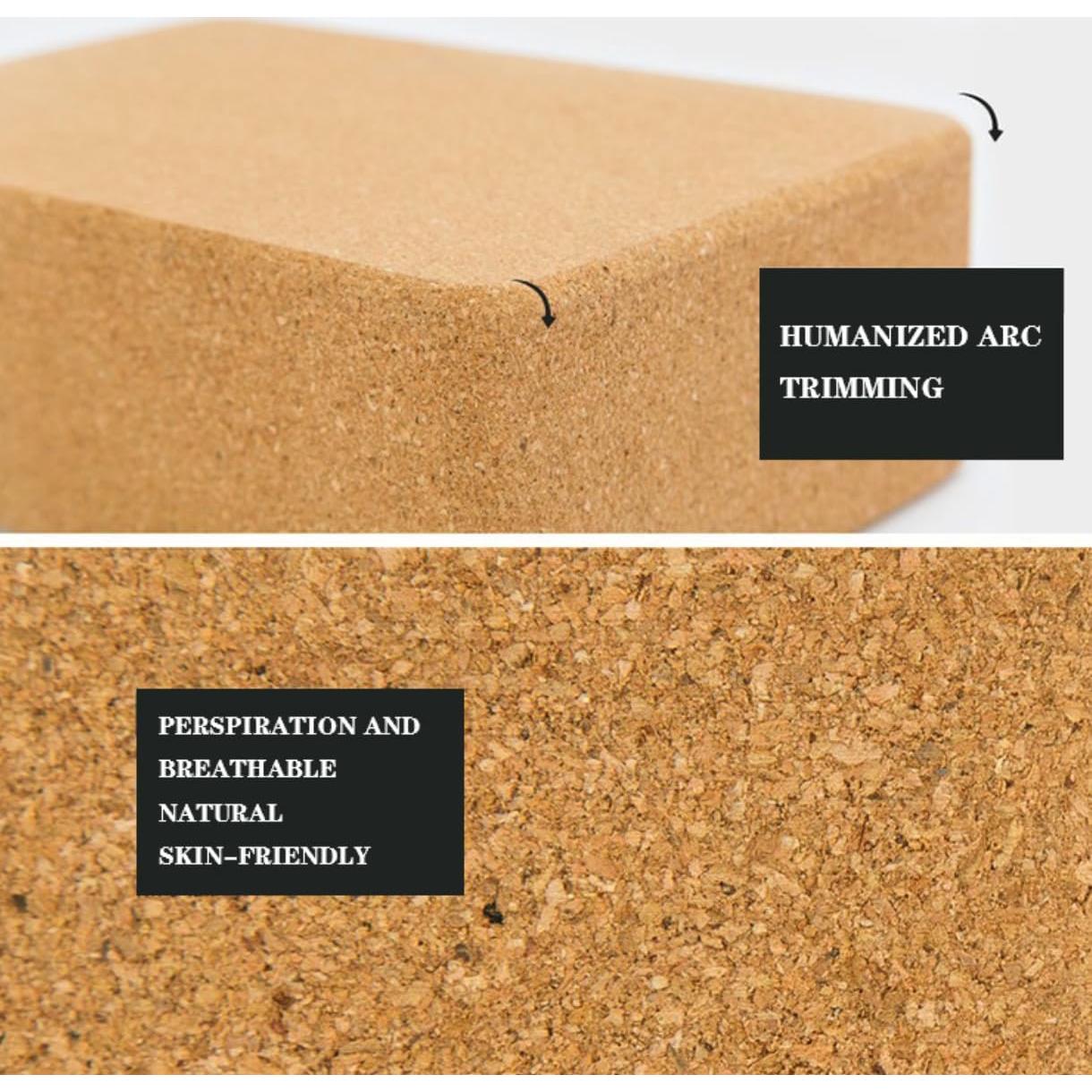 Bloque de Yoga de Corcho Natural MUNE 2 Piezas Antideslizante