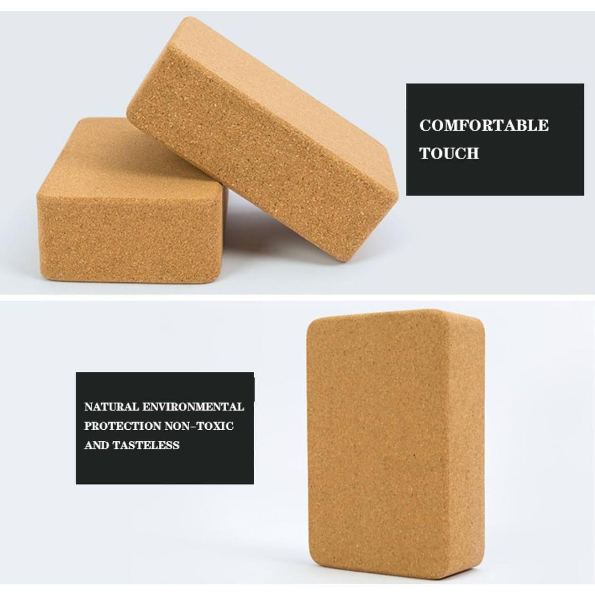 Bloque de Yoga de Corcho Natural MUNE 2 Piezas Antideslizante
