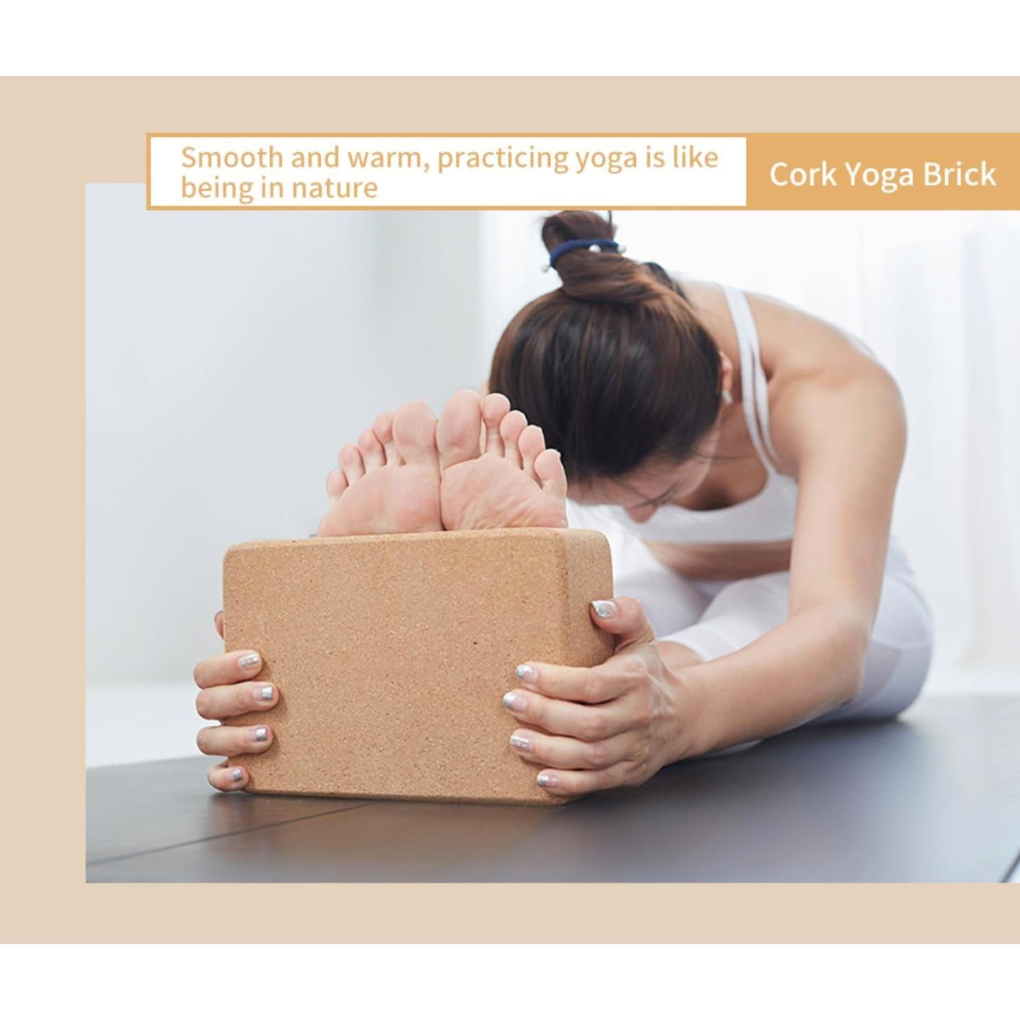 Bloque de Yoga de Corcho Natural MUNE 2 Piezas Antideslizante