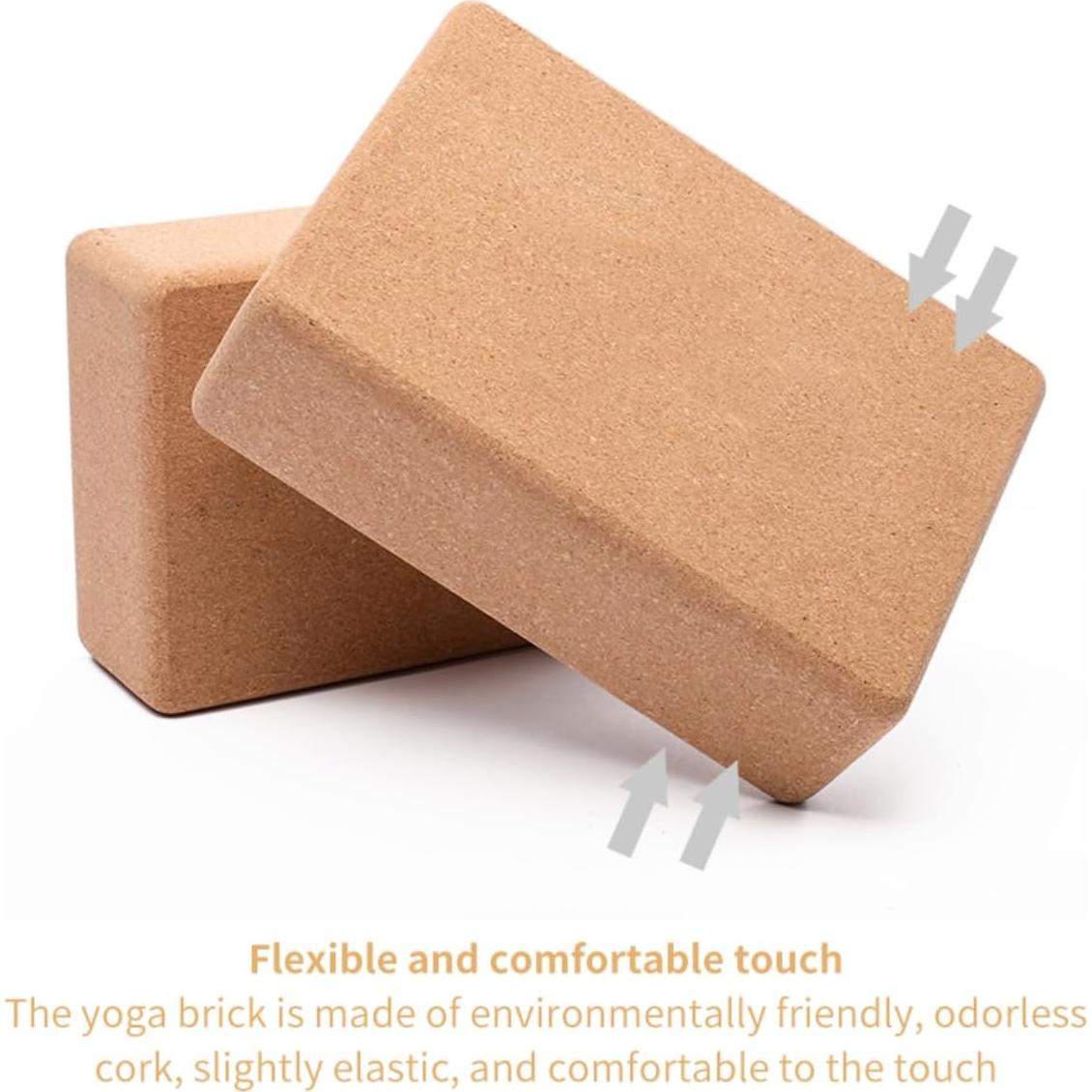 Bloque de Yoga de Corcho Natural MUNE 2 Piezas Antideslizante