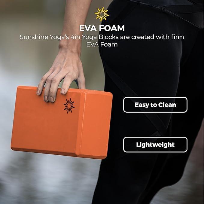 Bloques de Yoga Sunshine 10 Pack EVA 4" Soporte y Estabilidad