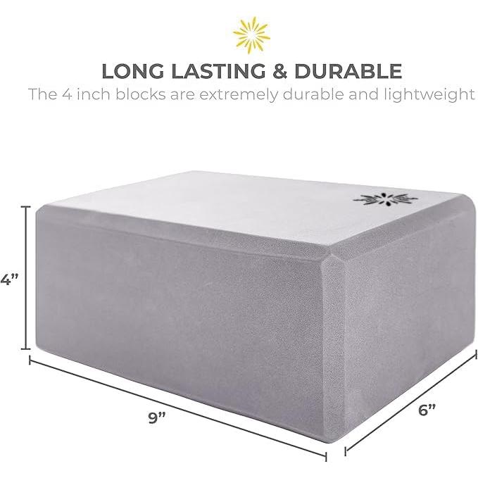 Bloques de Yoga Sunshine 10 Pack EVA 4" Soporte y Estabilidad