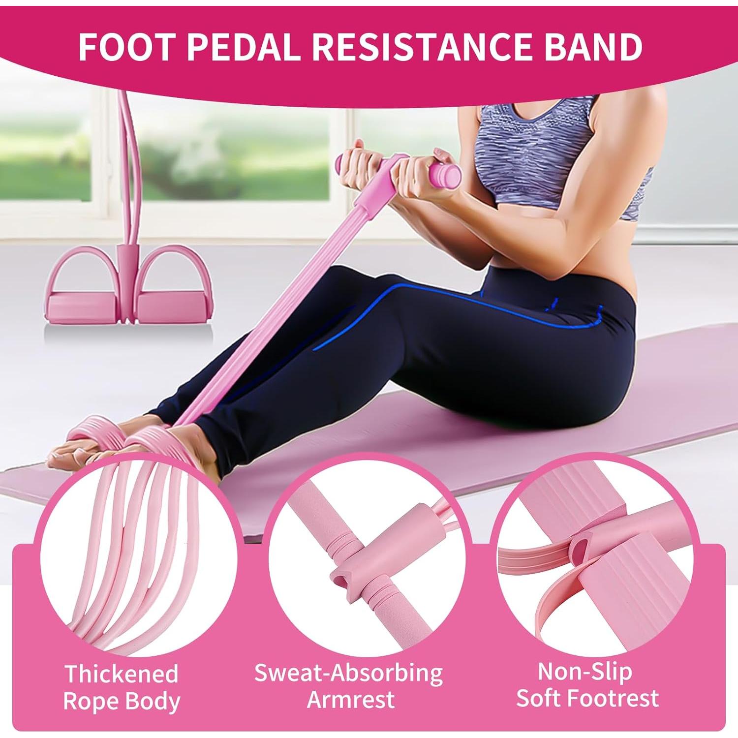 Juego de Anillos de Pilates Genérico con Banda de Resistencia 8 Piezas