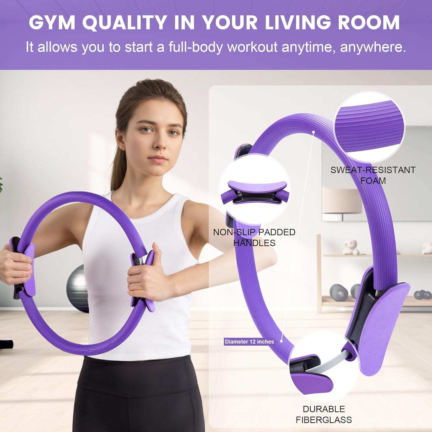 Conjunto de Pilates 17 Piezas SAMTKA con Anillo y Pelota