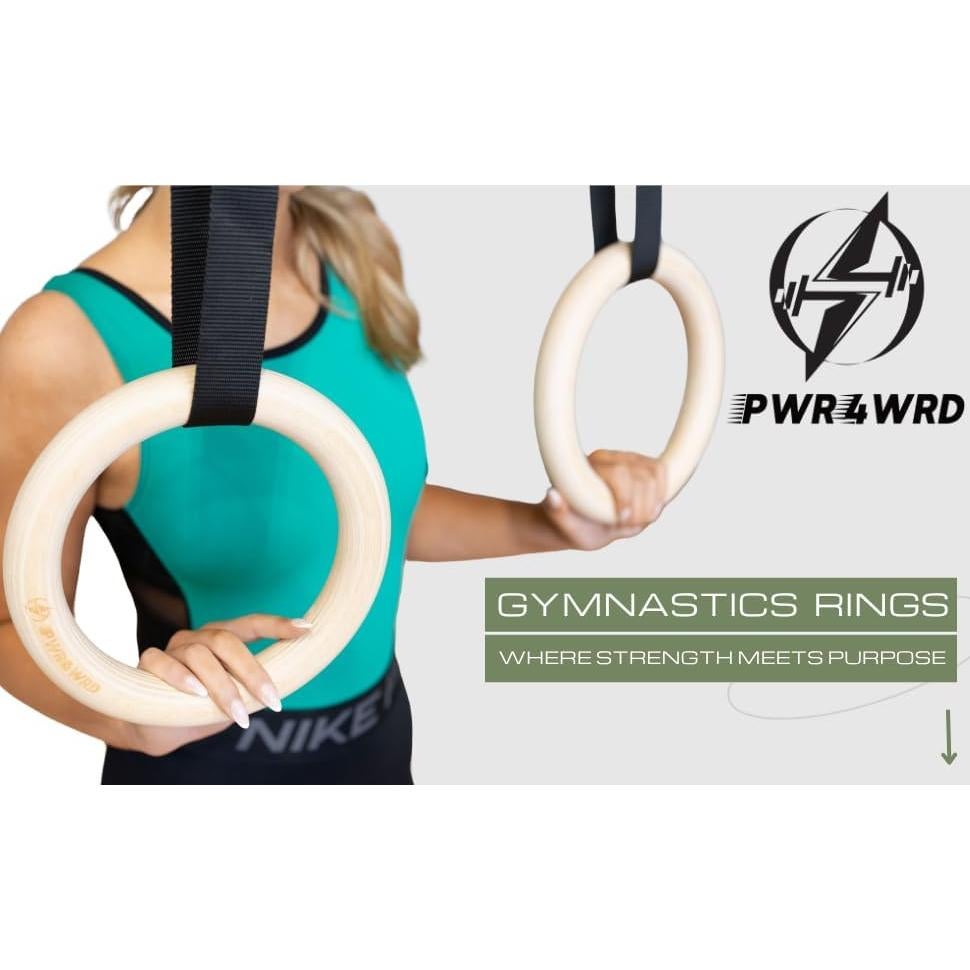 Anillas Gimnásticas PWR4WRD 1.25" (3.18 cm) con Correas Ajustables