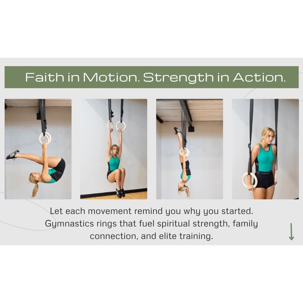 Anillas Gimnásticas PWR4WRD 1.25" (3.18 cm) con Correas Ajustables